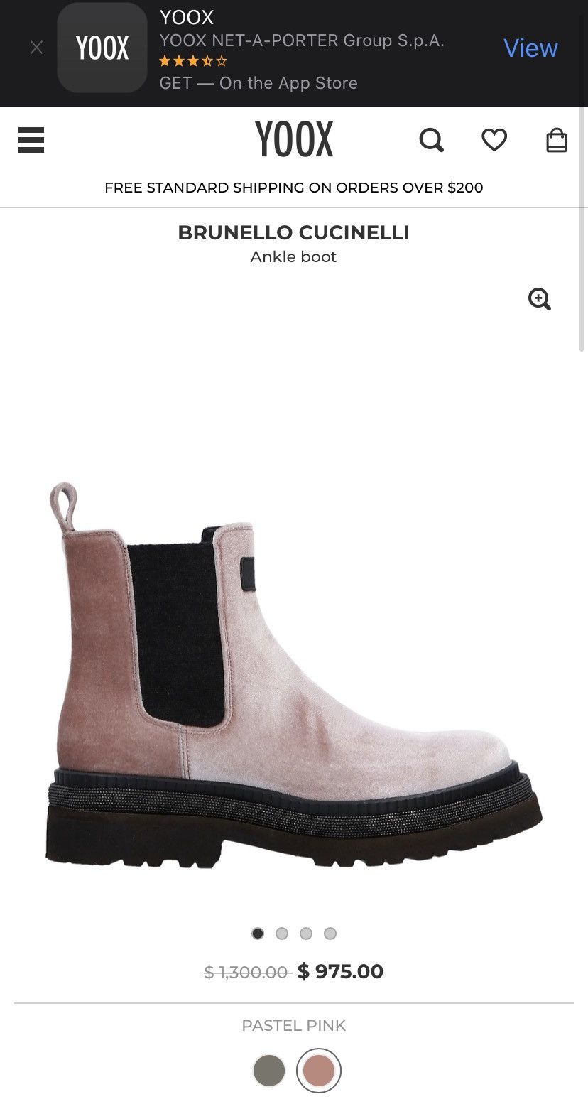 Brunello Cucinelli Pastel Pink Velvet Chunky Chelsea Boots Size US 6.5 / EU 39-40 - 1 Thumbnail