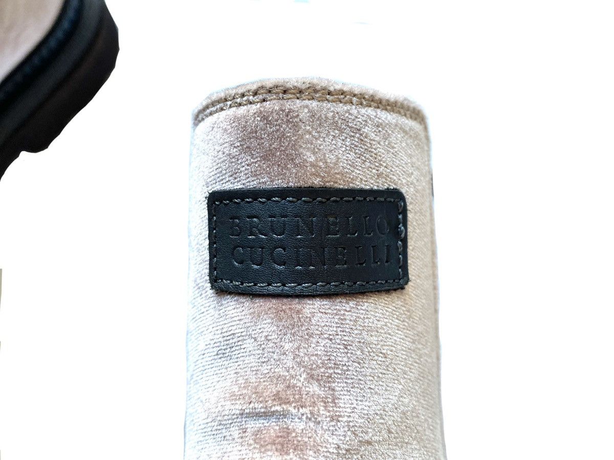 Brunello Cucinelli Pastel Pink Velvet Chunky Chelsea Boots Size US 6.5 / EU 39-40 - 8 Thumbnail