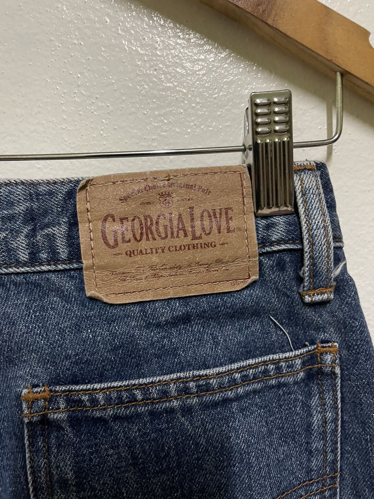 Japanese Brand × Vintage Georgia Love Bush Pants Bootcut Flared Jeans Size 26" / US 2 / IT 38 - 11 Thumbnail