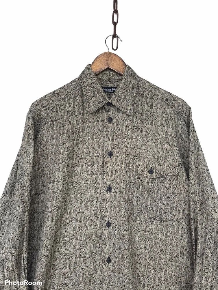 image of Christian Dior Monsieur x Vintage Need Gonevintage Christian Dior Overprint Shirt Button (Size Medi
