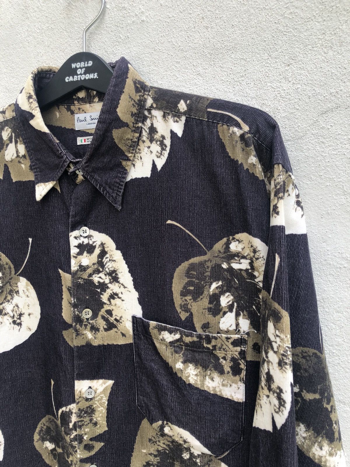 Paul Smith Paul Smith London Made in Japan Printed Leaf Corduroy Shirt Size US L / EU 52-54 / 3 - 7 Thumbnail