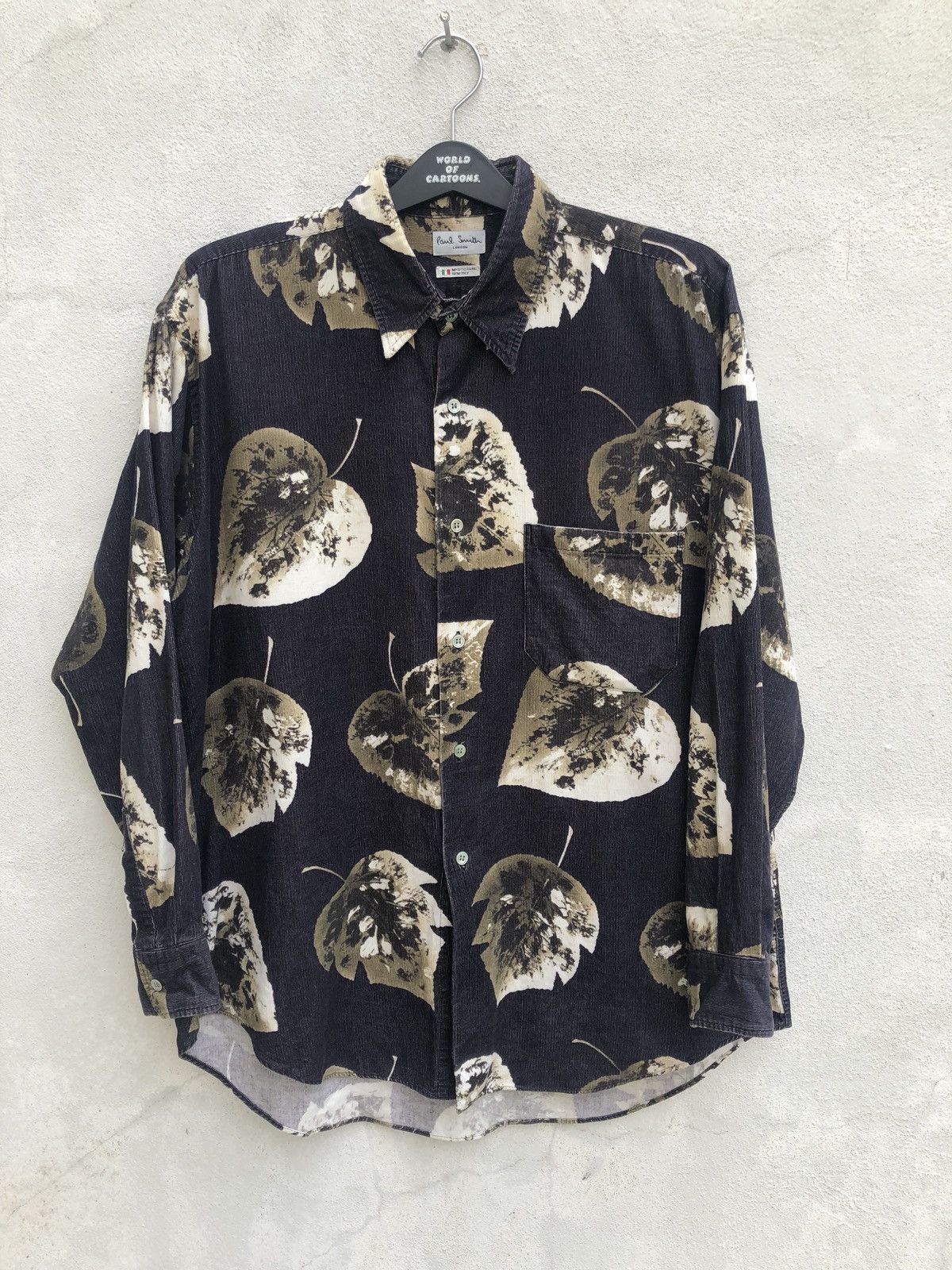 Paul Smith Paul Smith London Made in Japan Printed Leaf Corduroy Shirt Size US L / EU 52-54 / 3 - 6 Thumbnail
