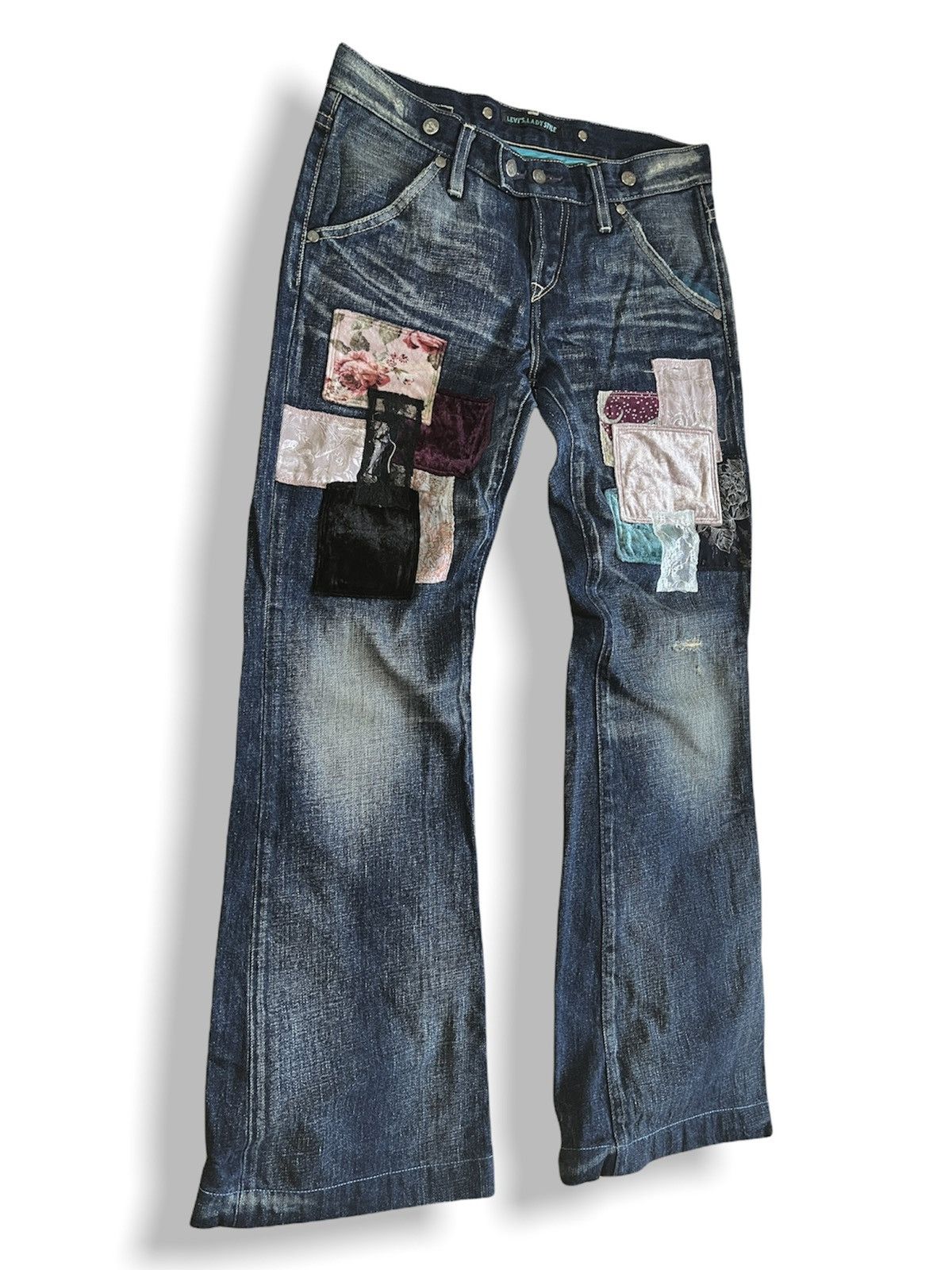 Levi's FLARED LEVI'S LADY STYLE CUSTOM PATCHWORKS Size US 30 / EU 46 - 4 Thumbnail