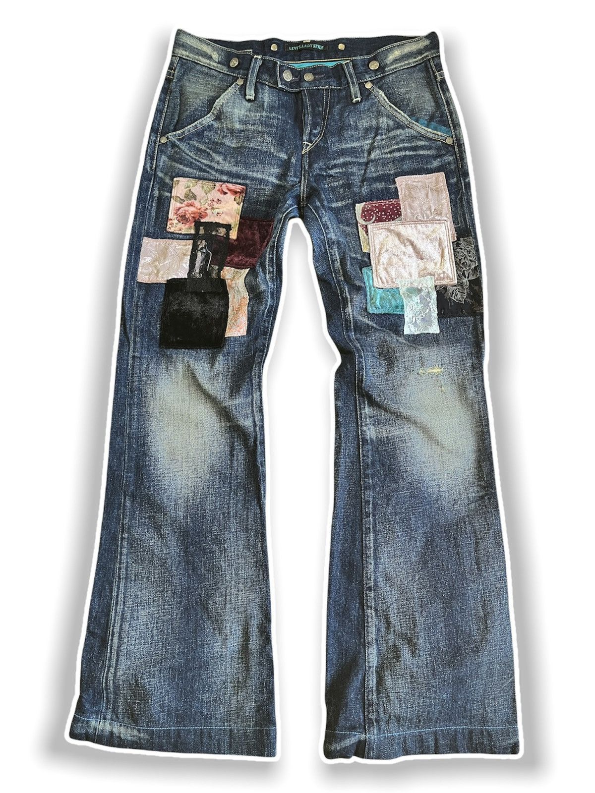 Levi's FLARED LEVI'S LADY STYLE CUSTOM PATCHWORKS Size US 30 / EU 46 - 1 Thumbnail