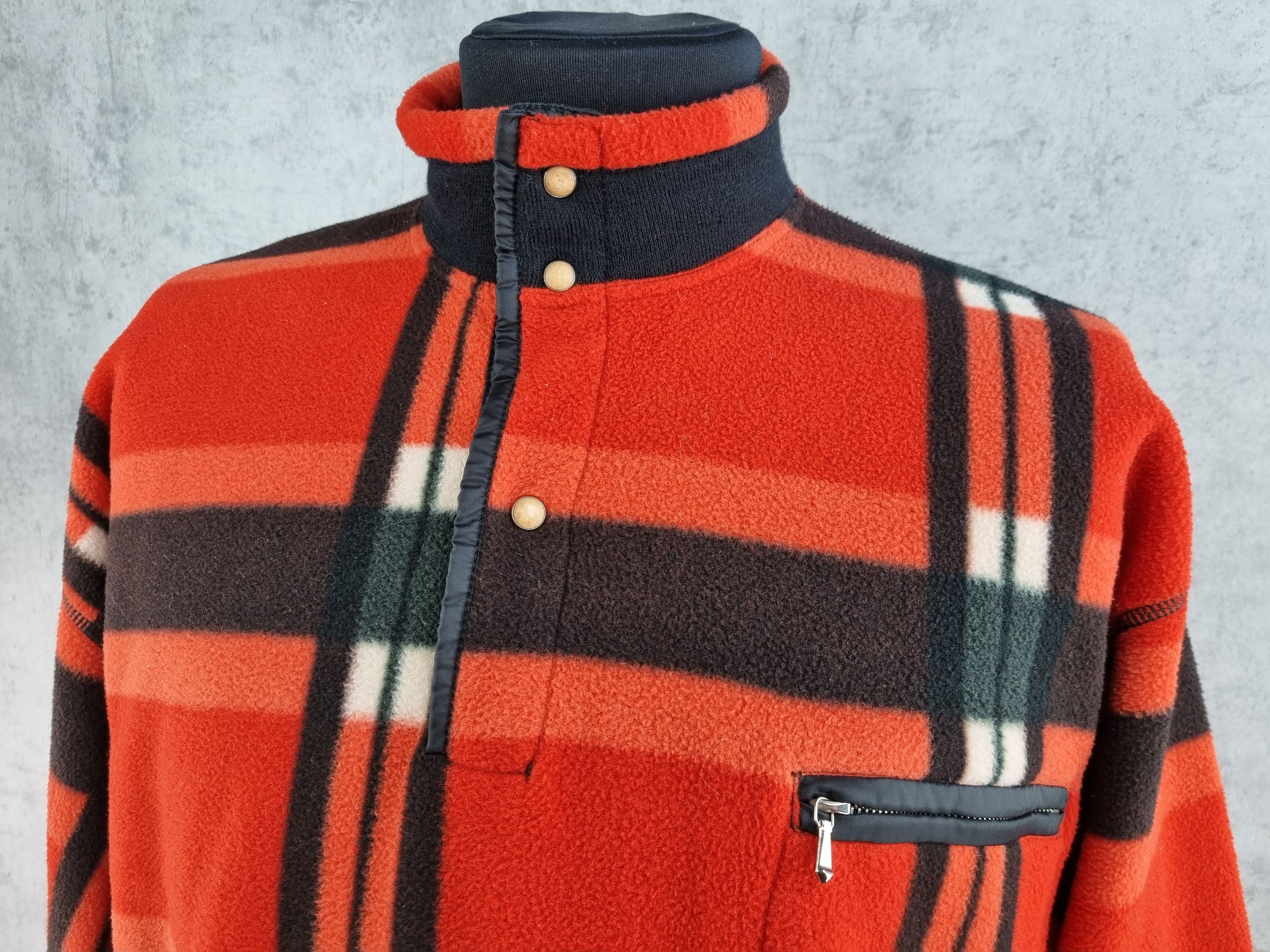 Seditionaries Rare 80s JET SET BLUE SYSTEM Plaid Fleece Vintage Size US L / EU 52-54 / 3 - 8 Thumbnail