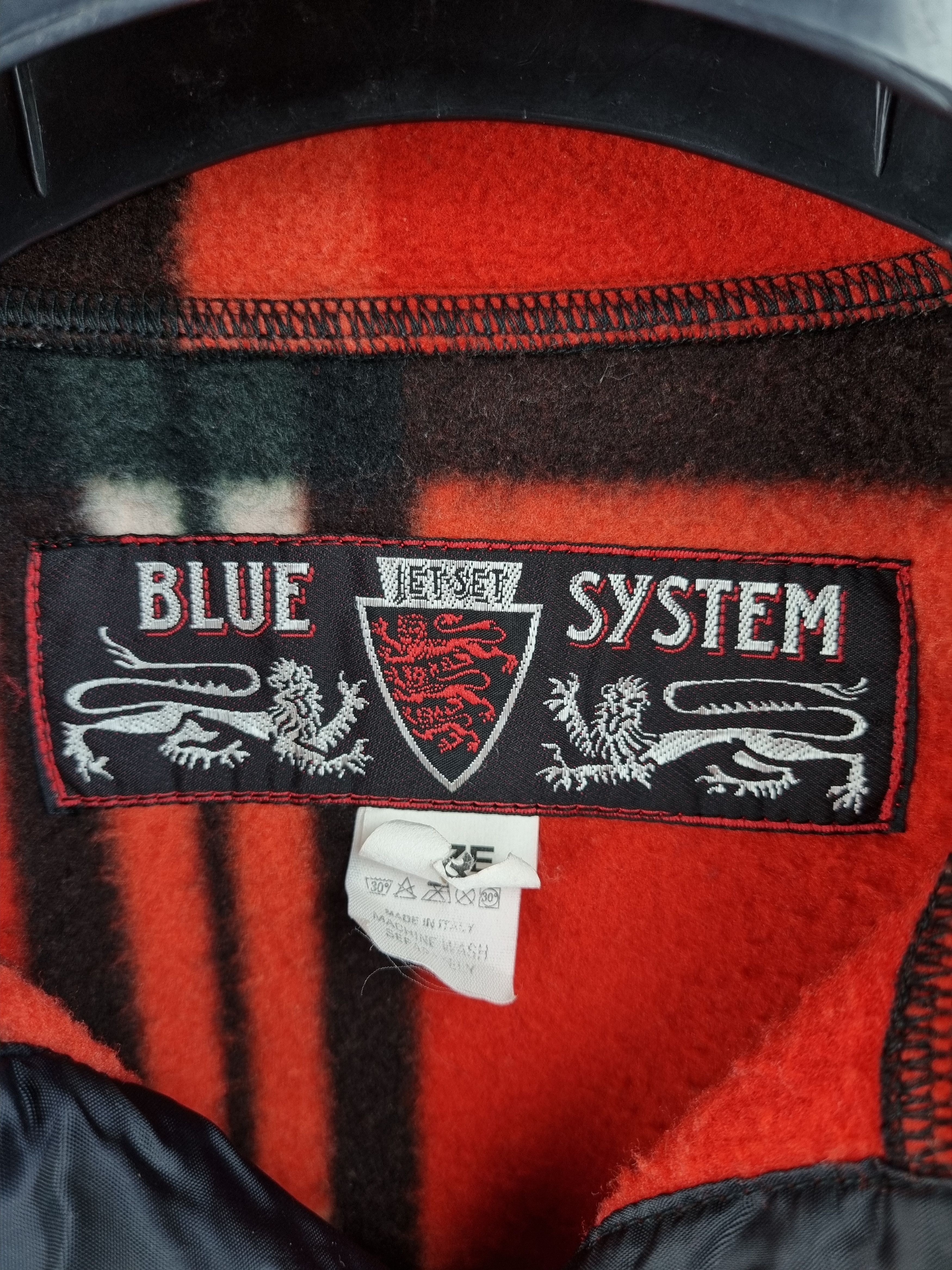 Seditionaries Rare 80s JET SET BLUE SYSTEM Plaid Fleece Vintage Size US L / EU 52-54 / 3 - 9 Thumbnail