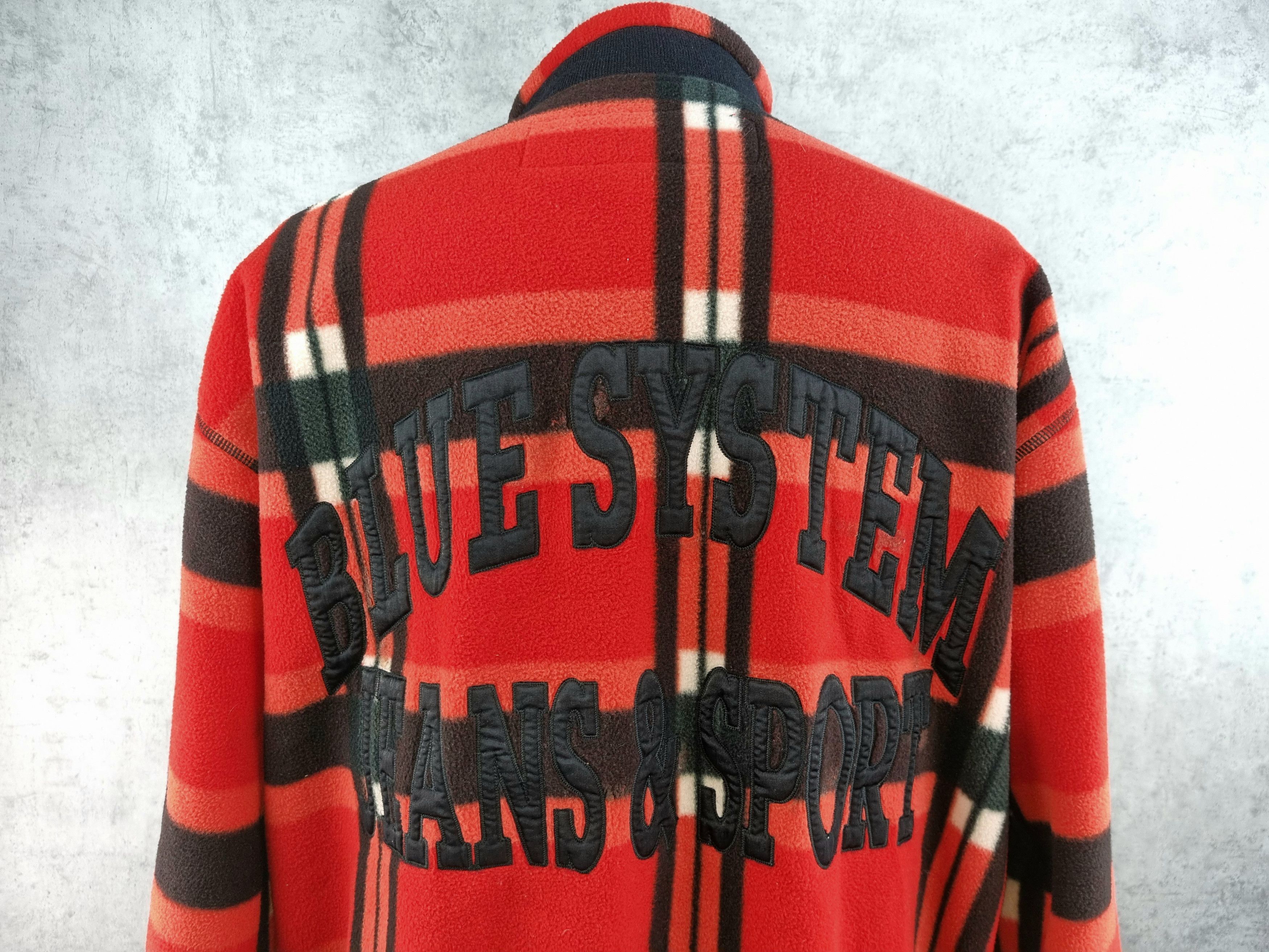 Seditionaries Rare 80s JET SET BLUE SYSTEM Plaid Fleece Vintage Size US L / EU 52-54 / 3 - 6 Thumbnail