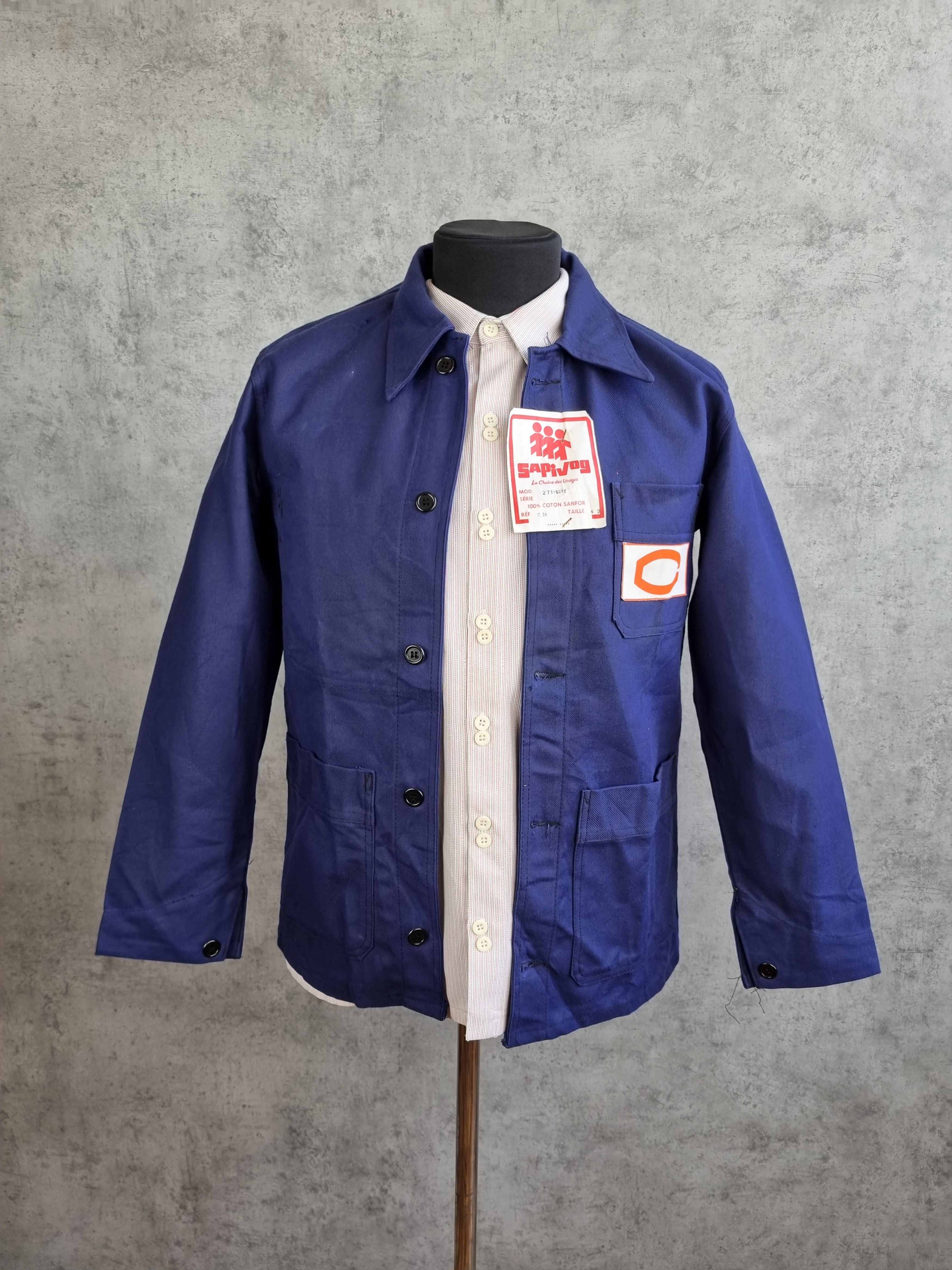 Le Laboureur × Vetra × Vintage Rare 60s Chore Moleskin Worker jacket Deadstock Size US L / EU 52-54 / 3 - 2 Thumbnail