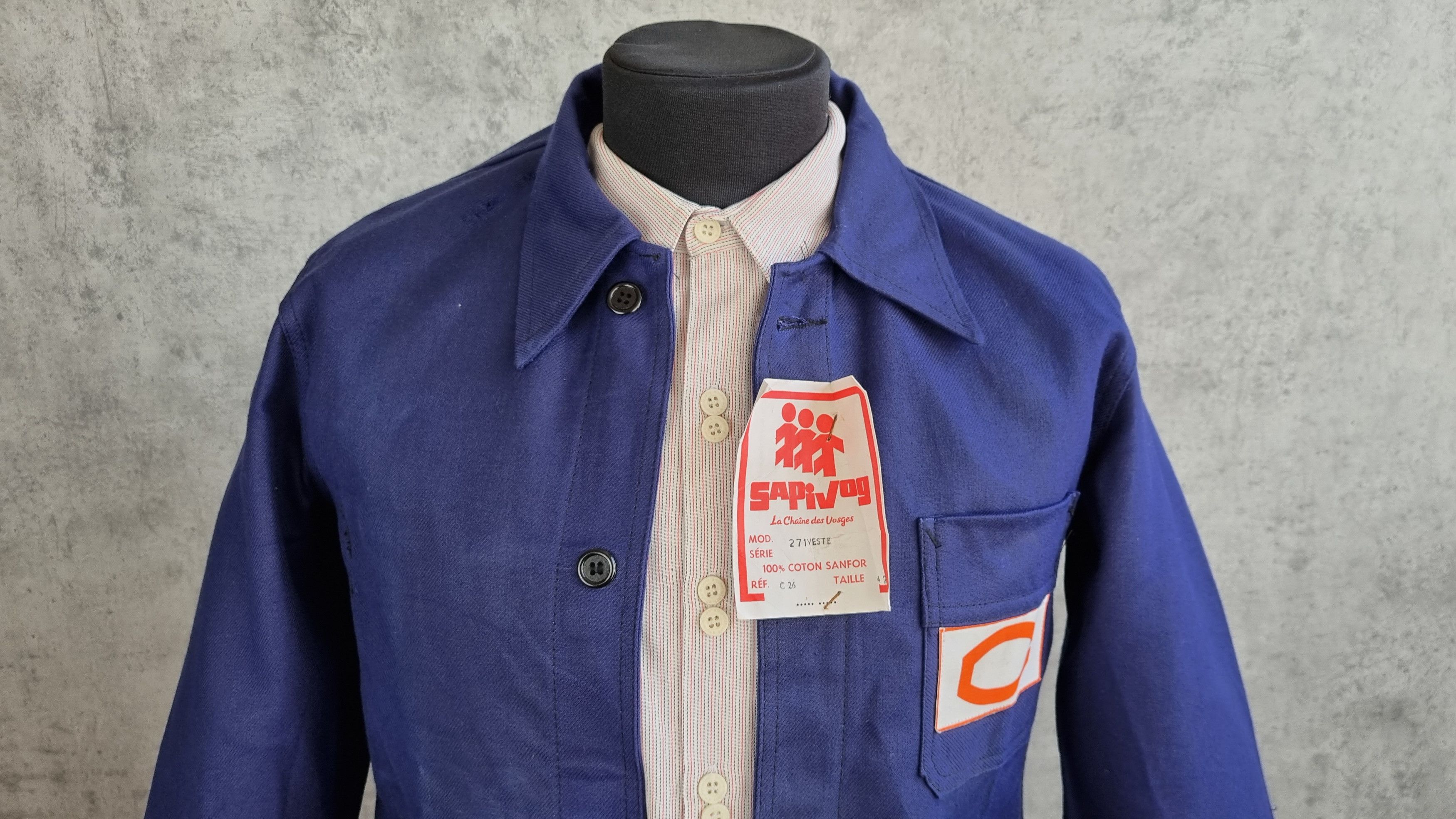 Le Laboureur × Vetra × Vintage Rare 60s Chore Moleskin Worker jacket Deadstock Size US L / EU 52-54 / 3 - 3 Thumbnail
