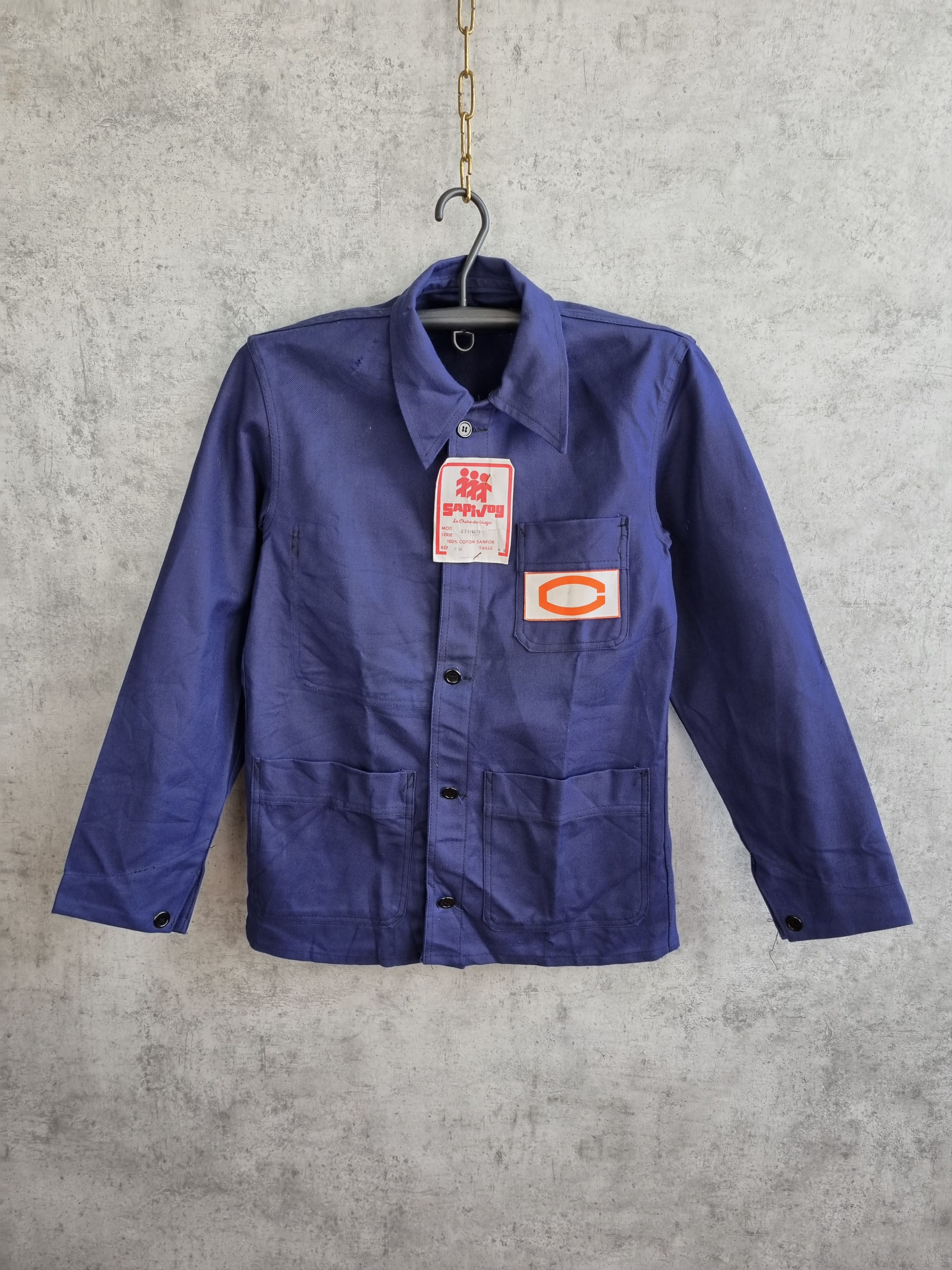Le Laboureur × Vetra × Vintage Rare 60s Chore Moleskin Worker jacket Deadstock Size US L / EU 52-54 / 3 - 6 Thumbnail