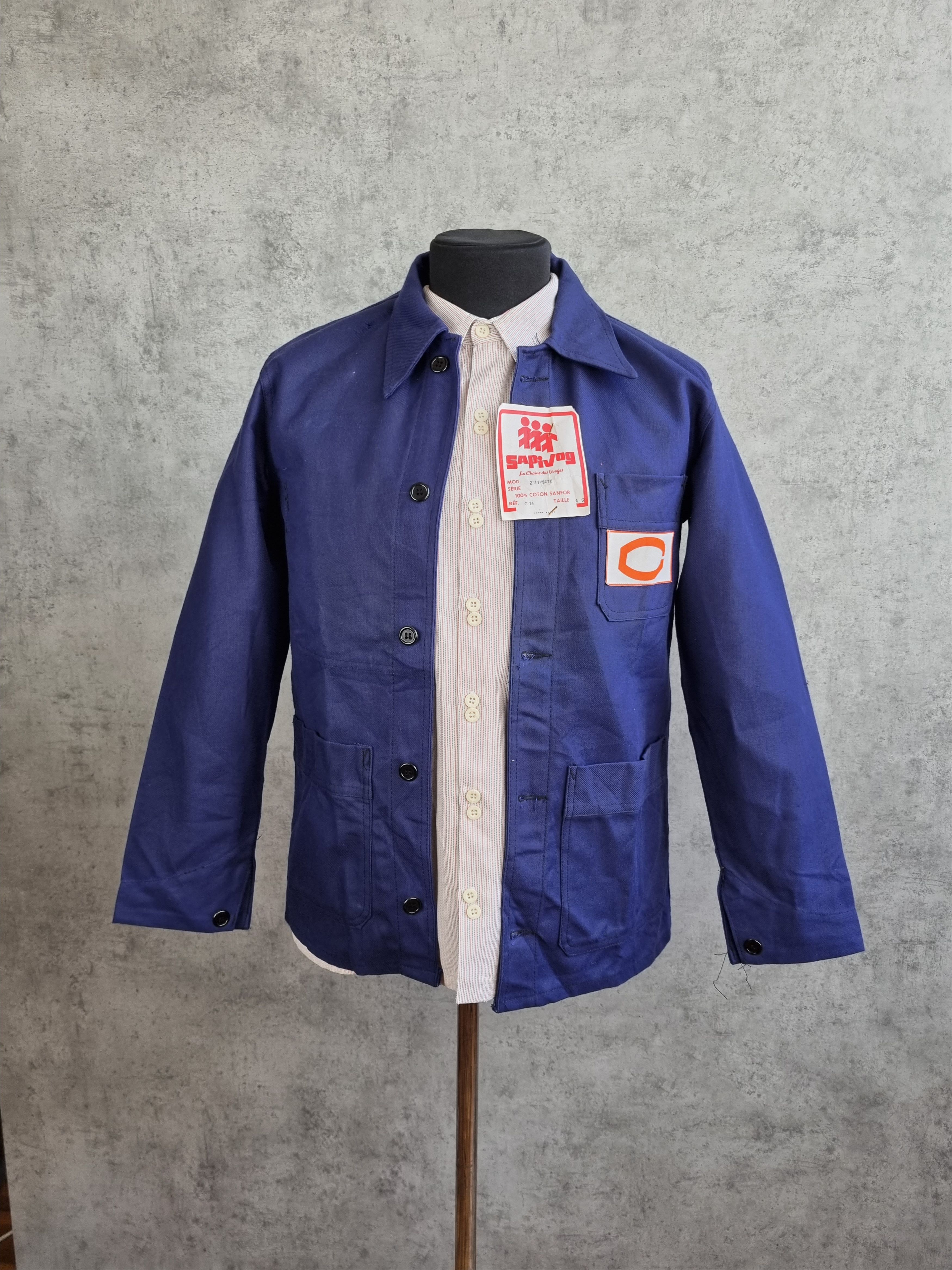 Le Laboureur × Vetra × Vintage Rare 60s Chore Moleskin Worker jacket Deadstock Size US L / EU 52-54 / 3 - 4 Thumbnail