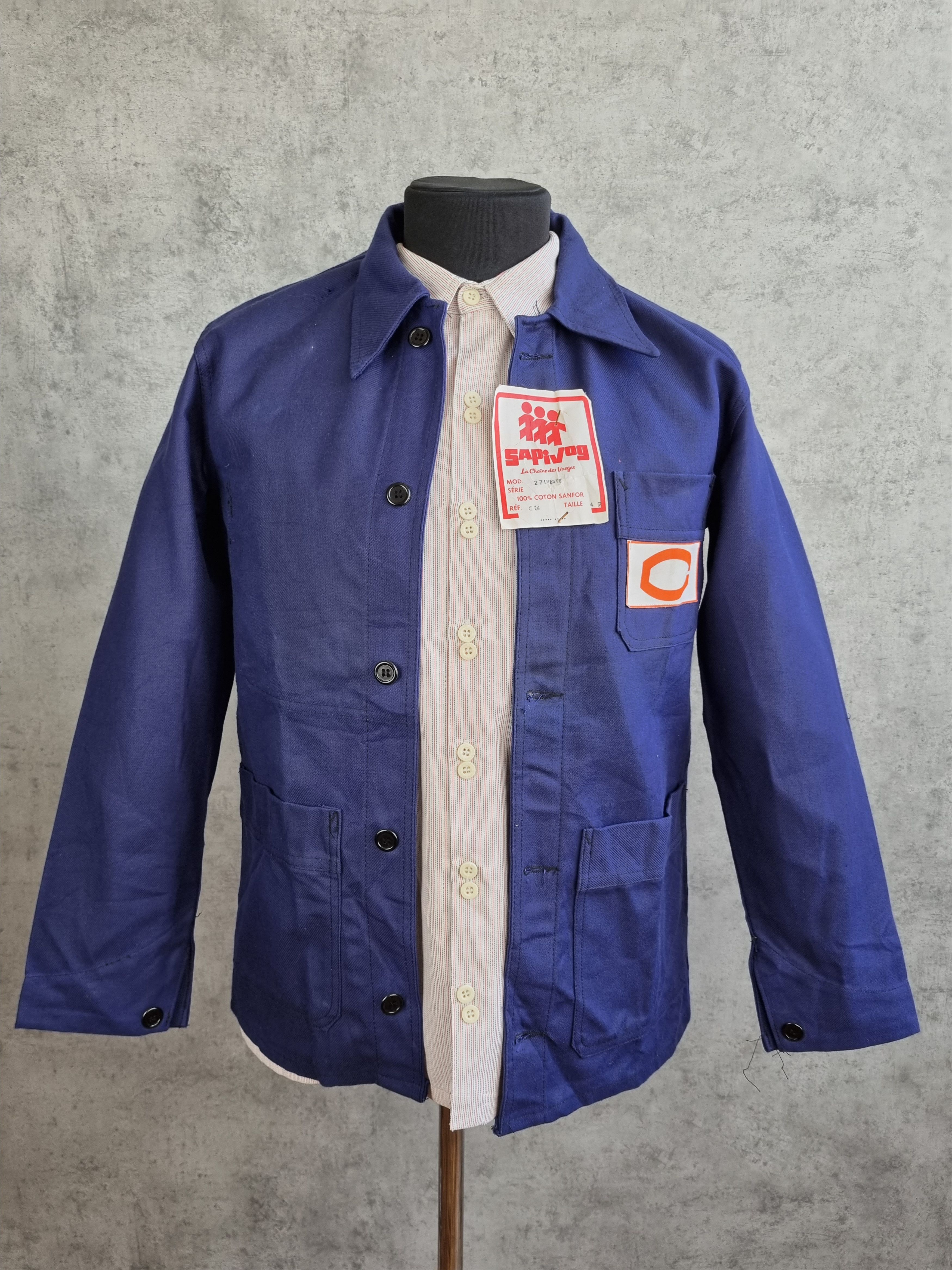 Le Laboureur × Vetra × Vintage Rare 60s Chore Moleskin Worker jacket Deadstock Size US L / EU 52-54 / 3 - 15 Thumbnail
