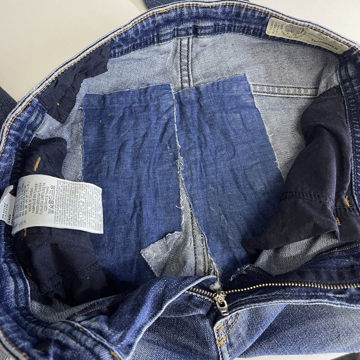 Diesel × Japanese Brand × Vintage Diesel Industry Thommer Slim Skinny Distressed Jeans Size US 30 / EU 46 - 12 Thumbnail