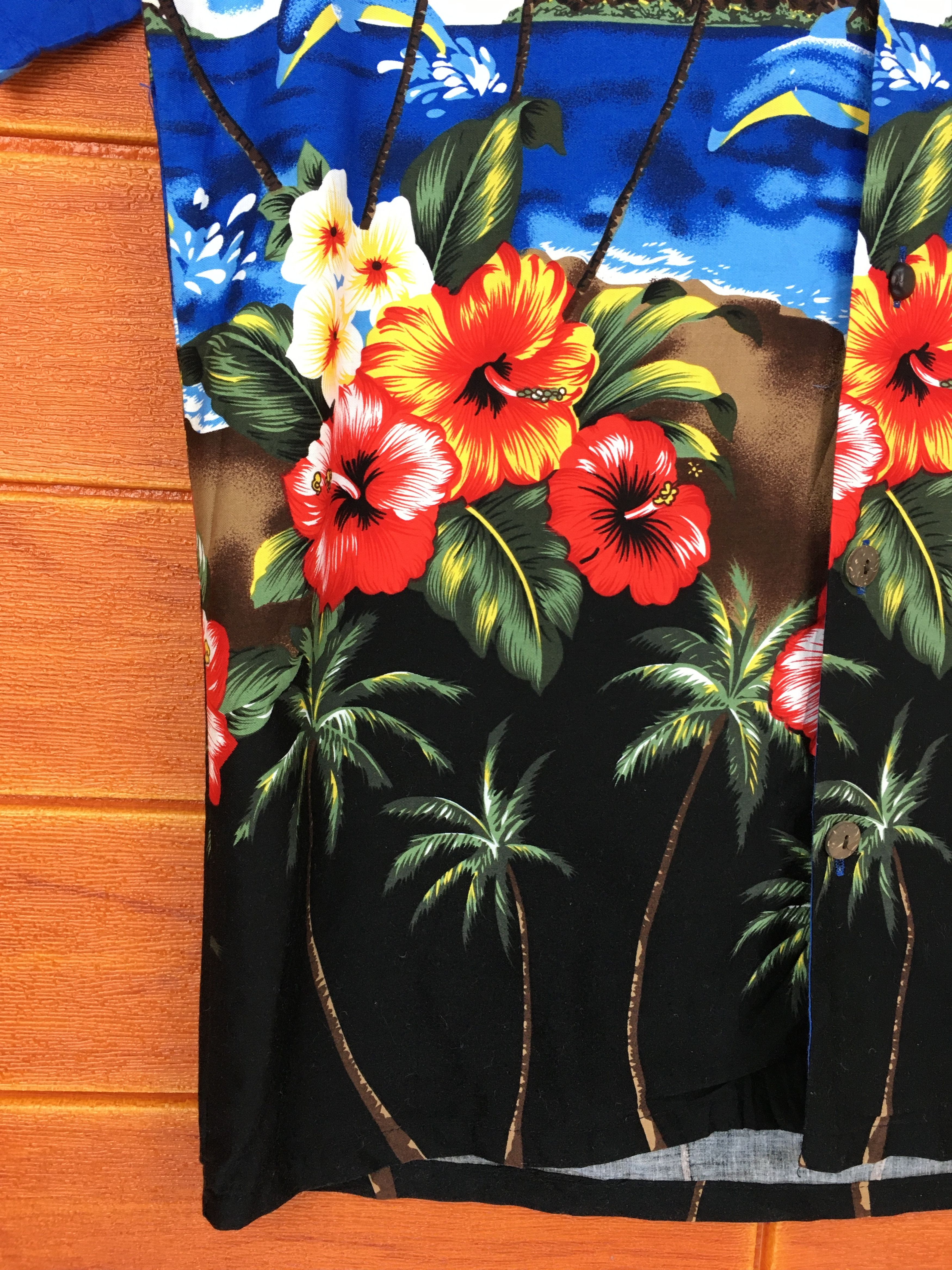 Vintage Vintage PALM WAVE Island Coconut trees Flowers Shirt Size US M / EU 48-50 / 2 - 4 Thumbnail