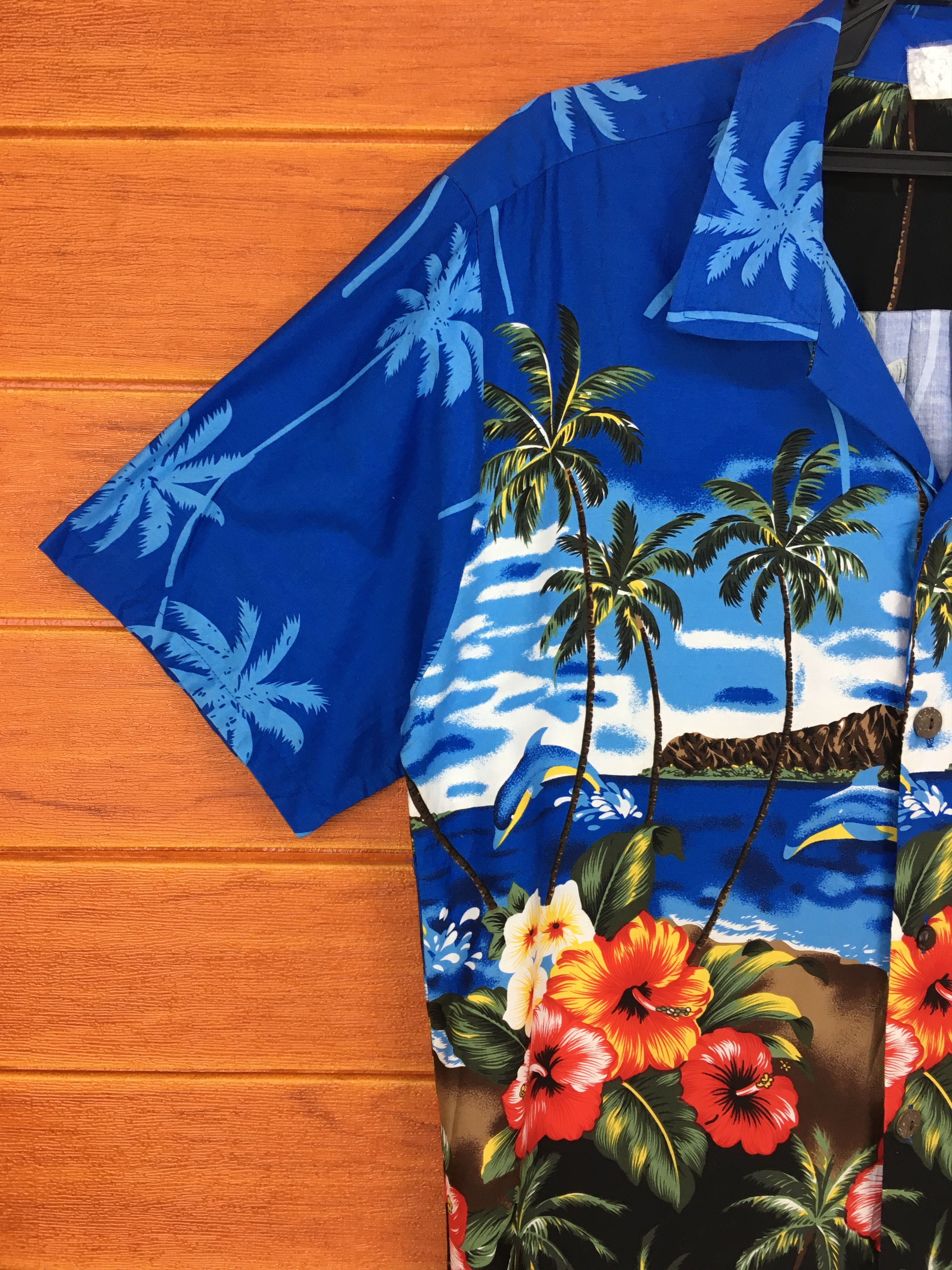 Vintage Vintage PALM WAVE Island Coconut trees Flowers Shirt Size US M / EU 48-50 / 2 - 3 Thumbnail