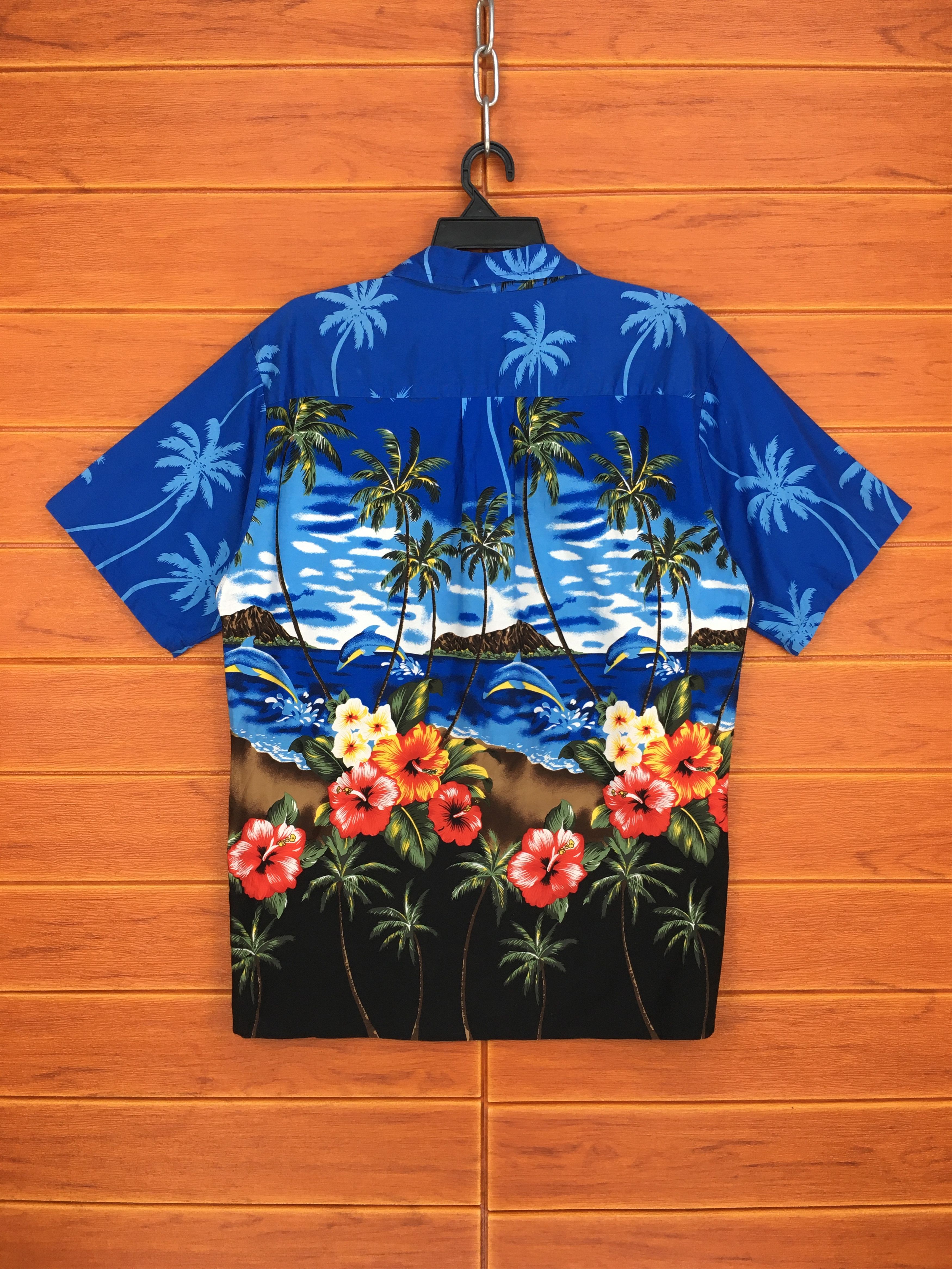 Vintage Vintage PALM WAVE Island Coconut trees Flowers Shirt Size US M / EU 48-50 / 2 - 10 Thumbnail
