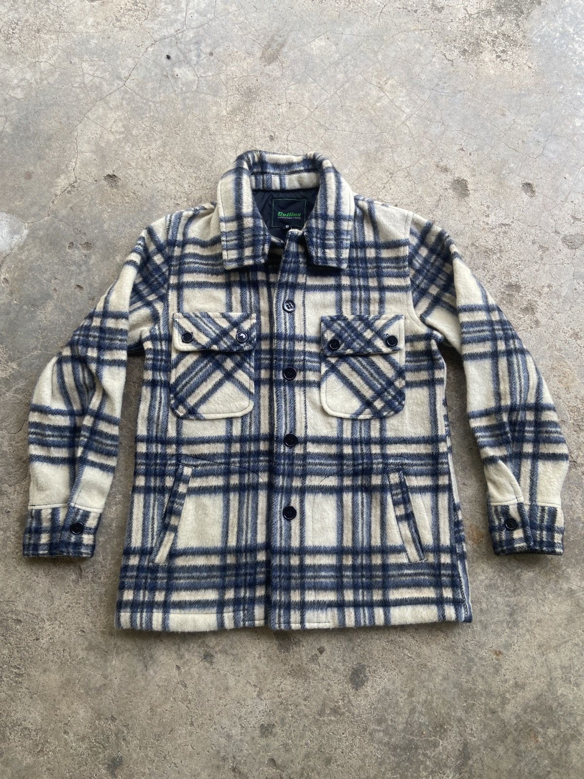 Flannel Vintage Collins Button Up Checkered Wool Flannel Japan Size US S / EU 44-46 / 1 - 1 Thumbnail