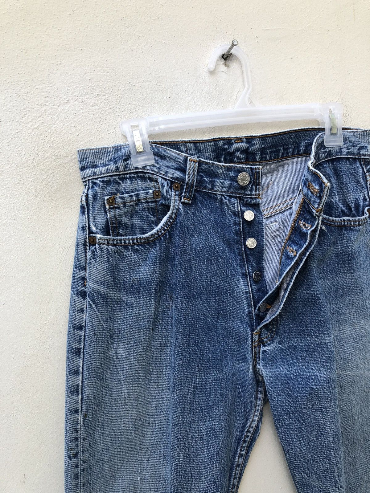 Levi's Vintage 80s Levi’s 501 Jeans Usa Ageing Faded Denim Size US 32 / EU 48 - 8 Thumbnail