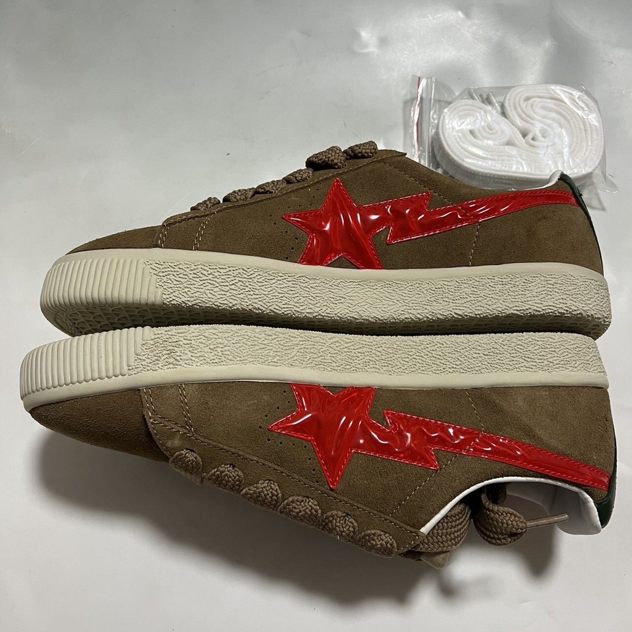 Bape 2010 BAPE creapsta brown suede patent leather Red Size US 10.5 / EU 43-44 - 4 Thumbnail
