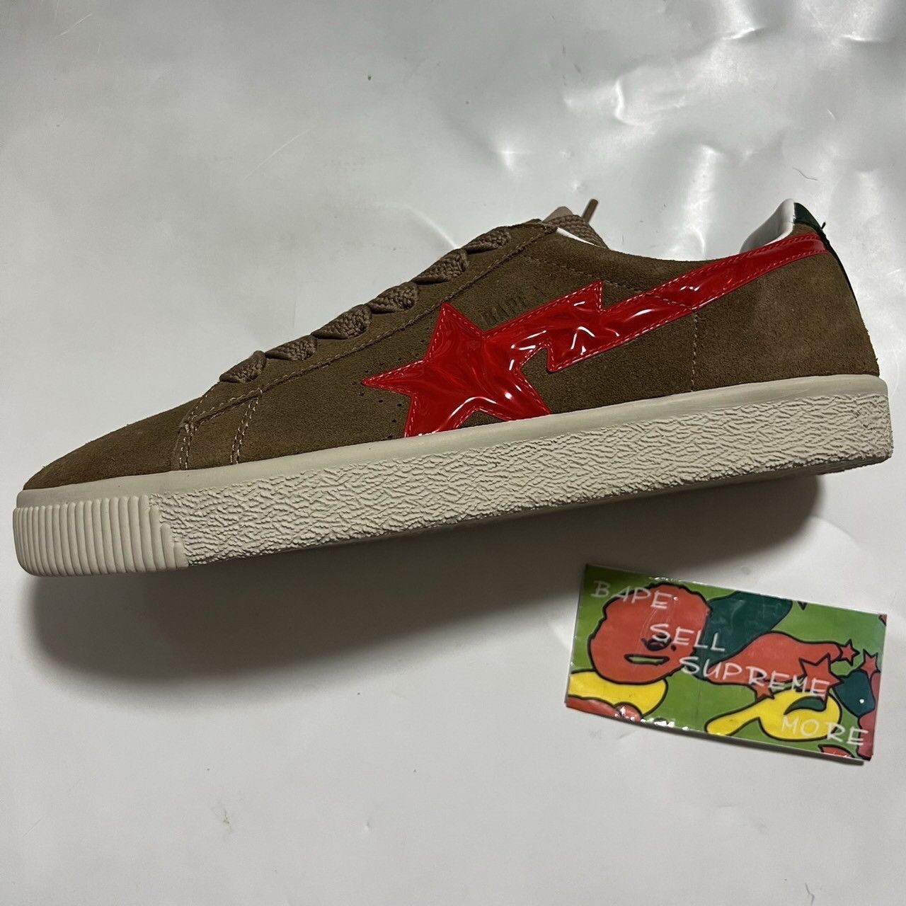 Bape 2010 BAPE creapsta brown suede patent leather Red Size US 10.5 / EU 43-44 - 1 Thumbnail