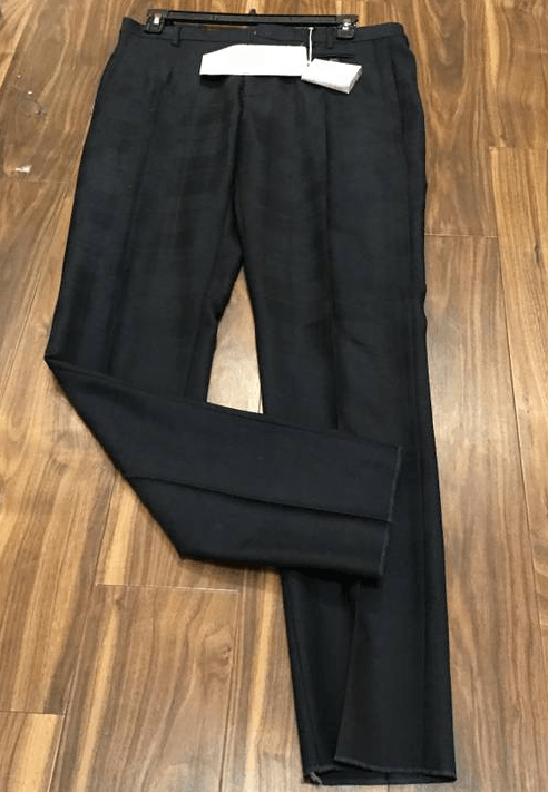 Vivienne Westwood 48-50-52 / Dark Navy Tartan Wool Slacks Size US 32 / EU 48 - 1 Thumbnail