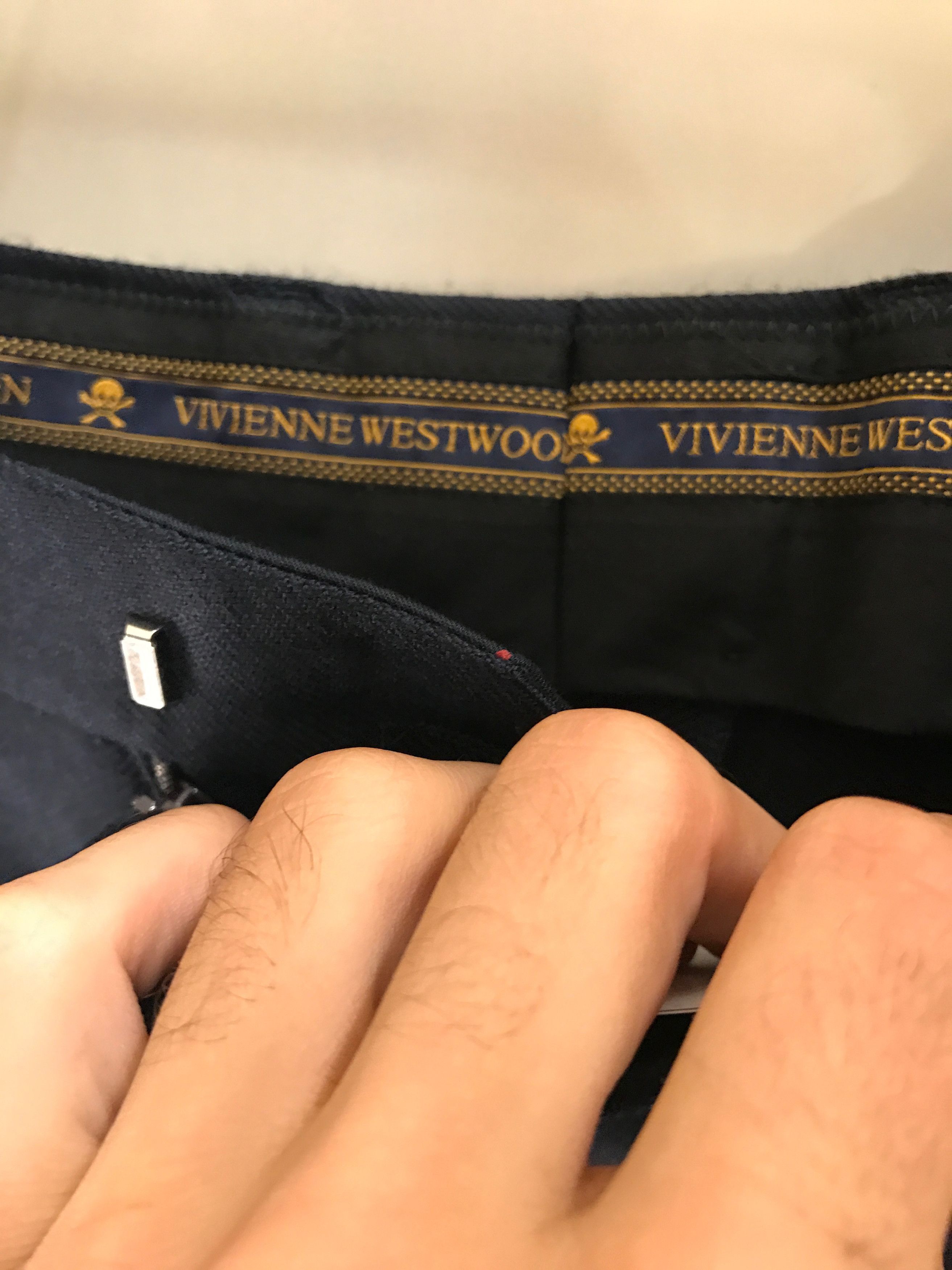 Vivienne Westwood 48-50-52 / Dark Navy Tartan Wool Slacks Size US 32 / EU 48 - 7 Thumbnail