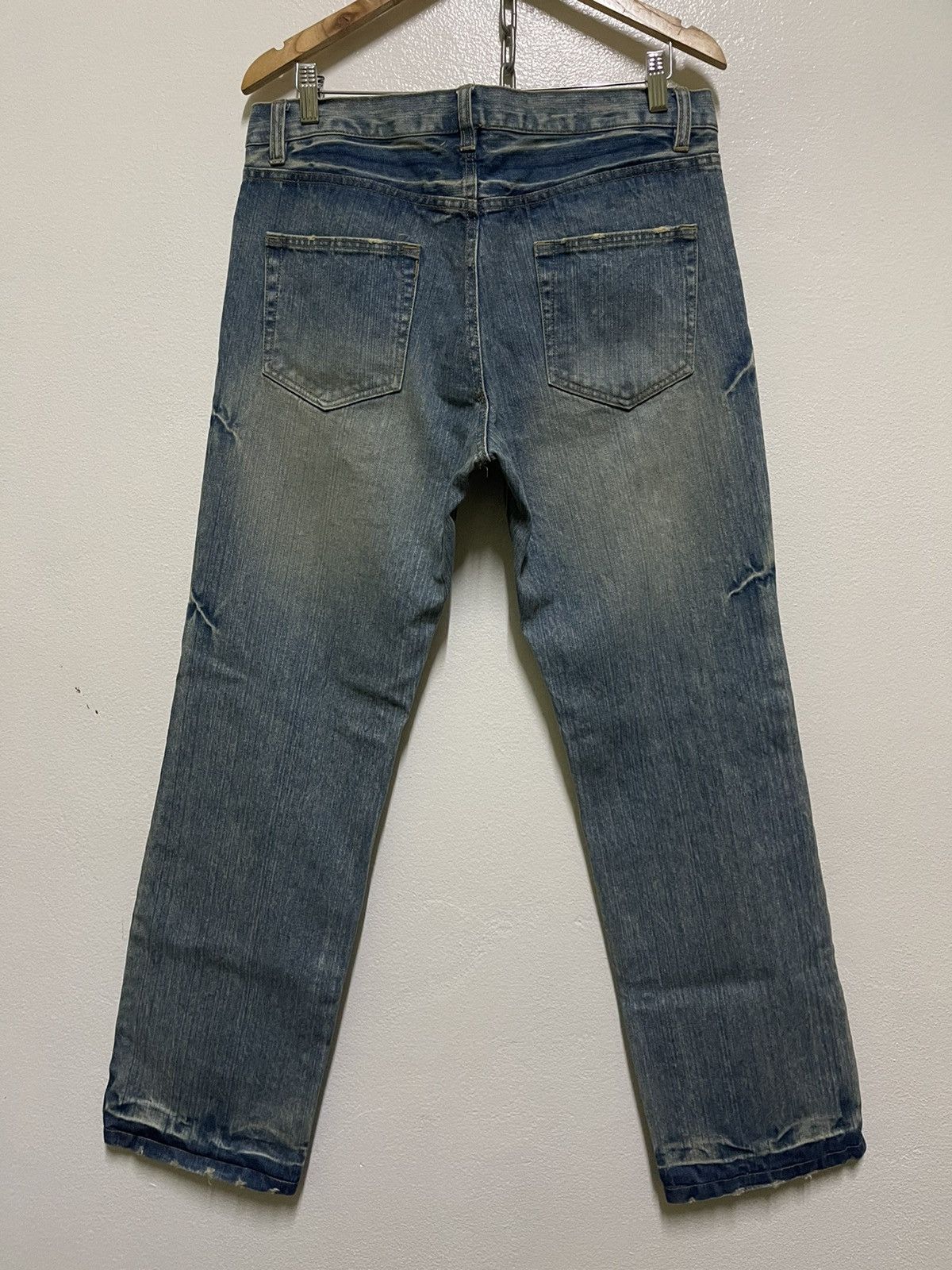 Japanese Brand Ripped Jeans Thrashed Rare Streetwear Size US 33 - 8 Thumbnail