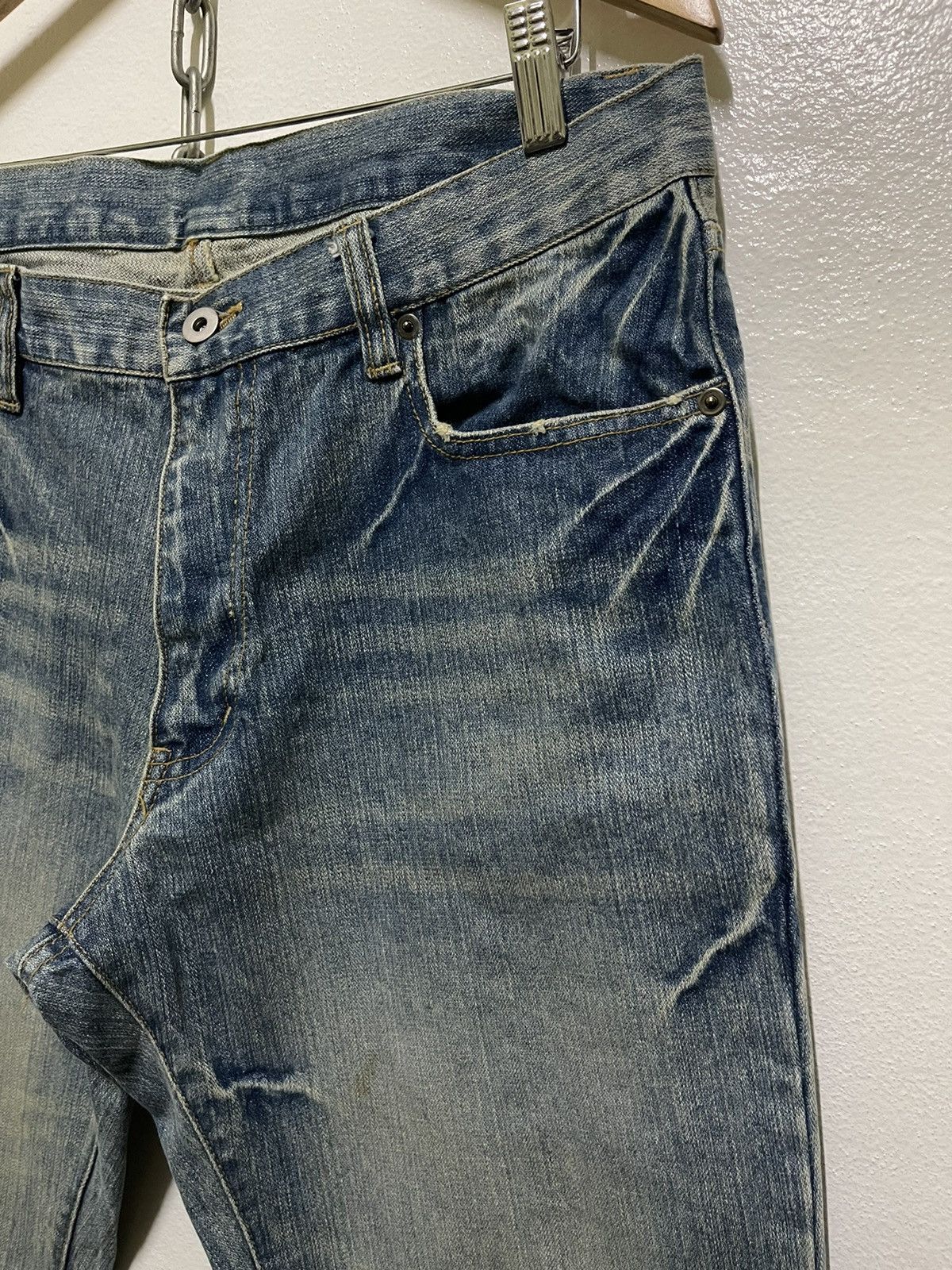Japanese Brand Ripped Jeans Thrashed Rare Streetwear Size US 33 - 5 Thumbnail