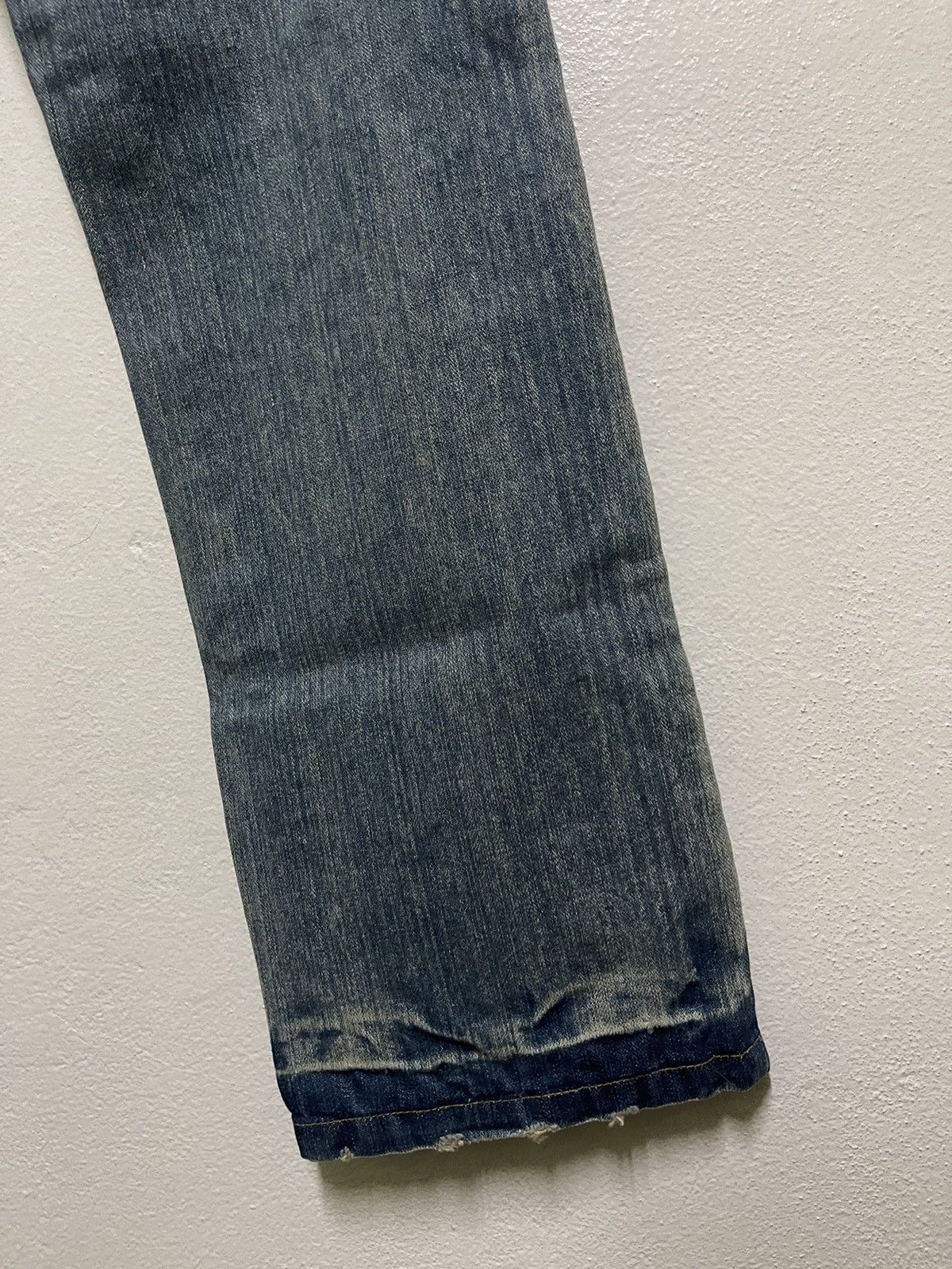 Japanese Brand Ripped Jeans Thrashed Rare Streetwear Size US 33 - 14 Thumbnail