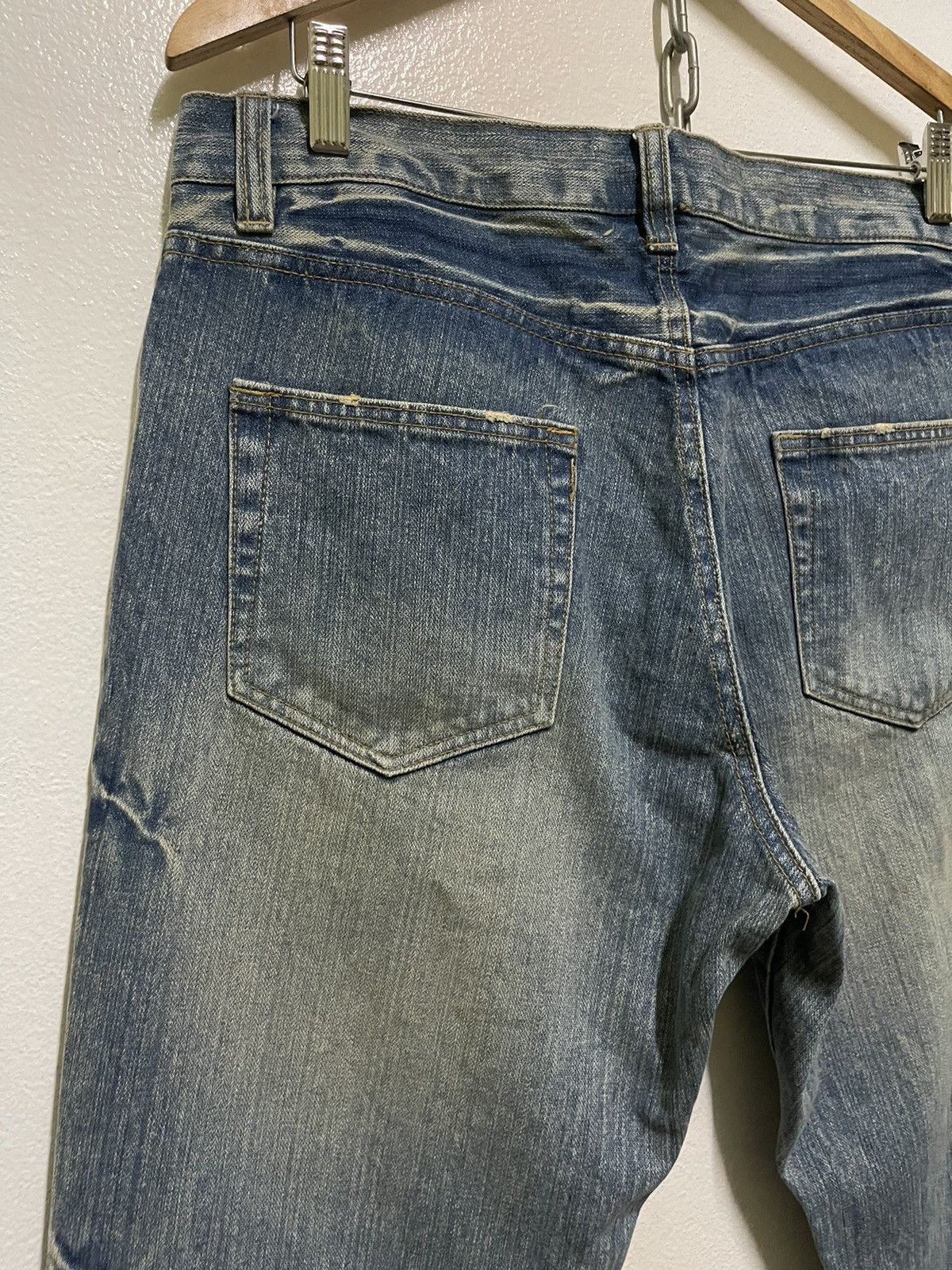 Japanese Brand Ripped Jeans Thrashed Rare Streetwear Size US 33 - 9 Thumbnail
