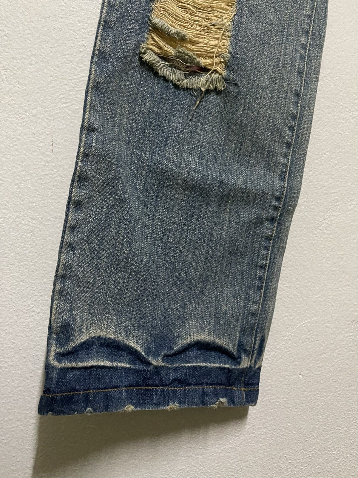 Japanese Brand Ripped Jeans Thrashed Rare Streetwear Size US 33 - 4 Thumbnail