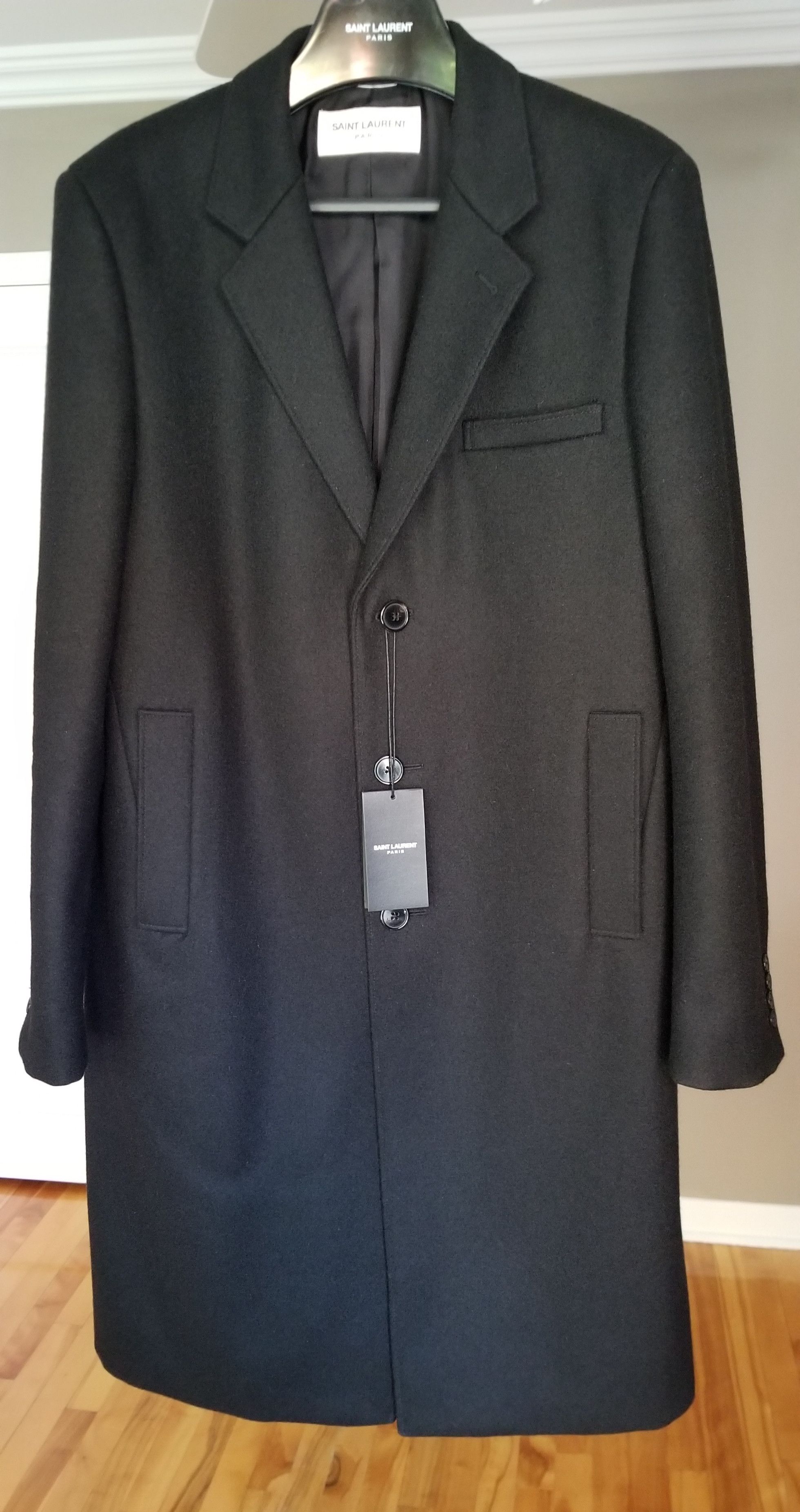 Saint Laurent Paris FW13 Saint Laurent Paris Chesterfield Wool Coat Size US L / EU 52-54 / 3 - 1 Thumbnail