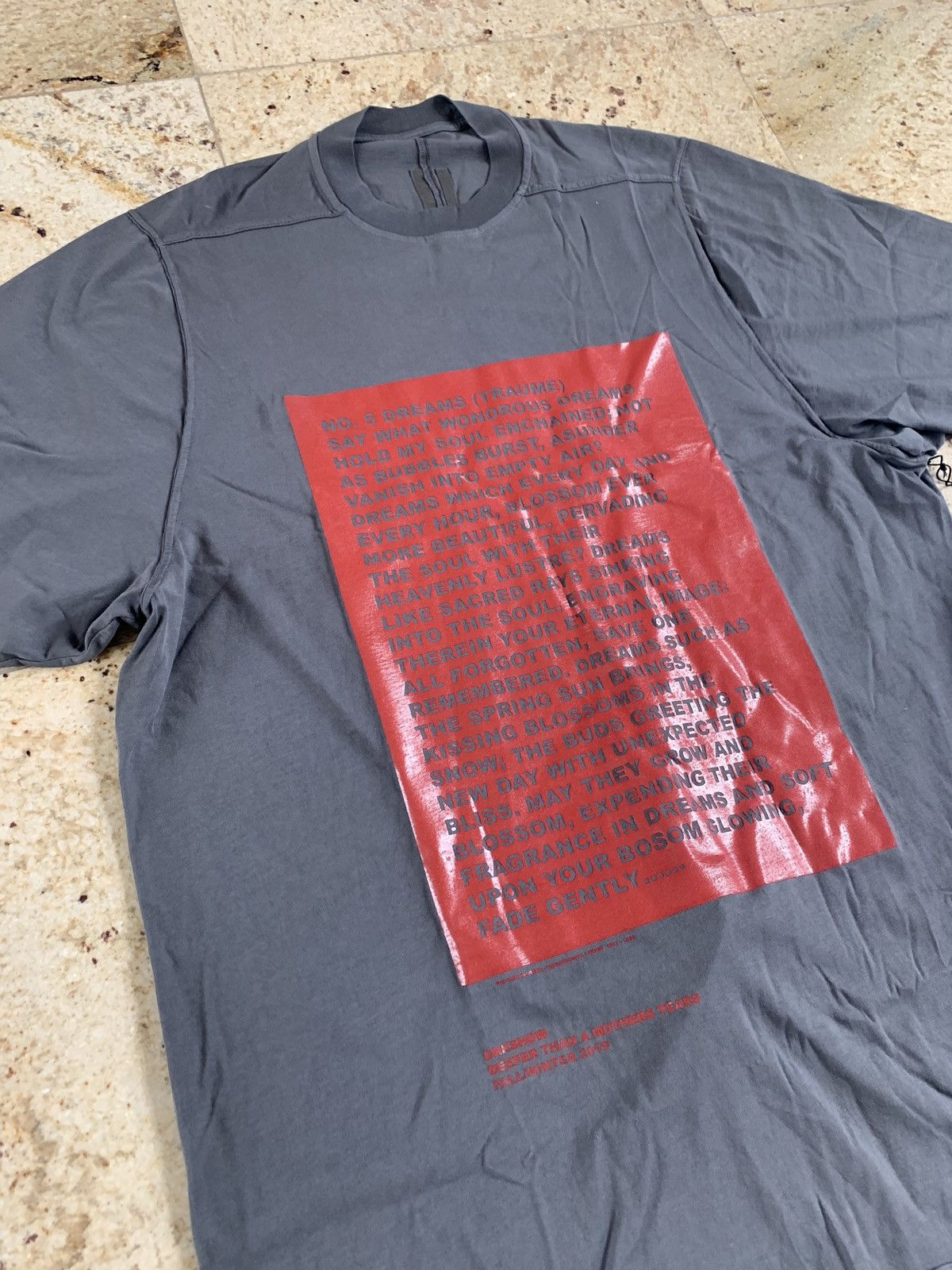 Rick Owens Drkshdw FW19 Flint Jumbo Tee Size US S / EU 44-46 / 1 - 4 Thumbnail