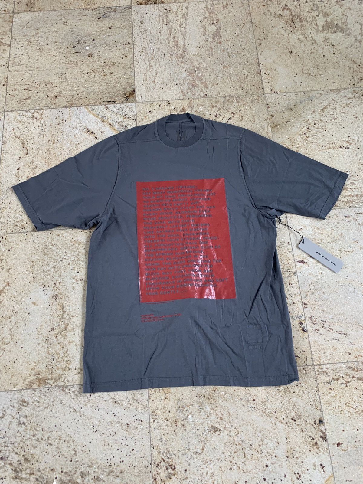 Rick Owens Drkshdw FW19 Flint Jumbo Tee Size US S / EU 44-46 / 1 - 2 Thumbnail