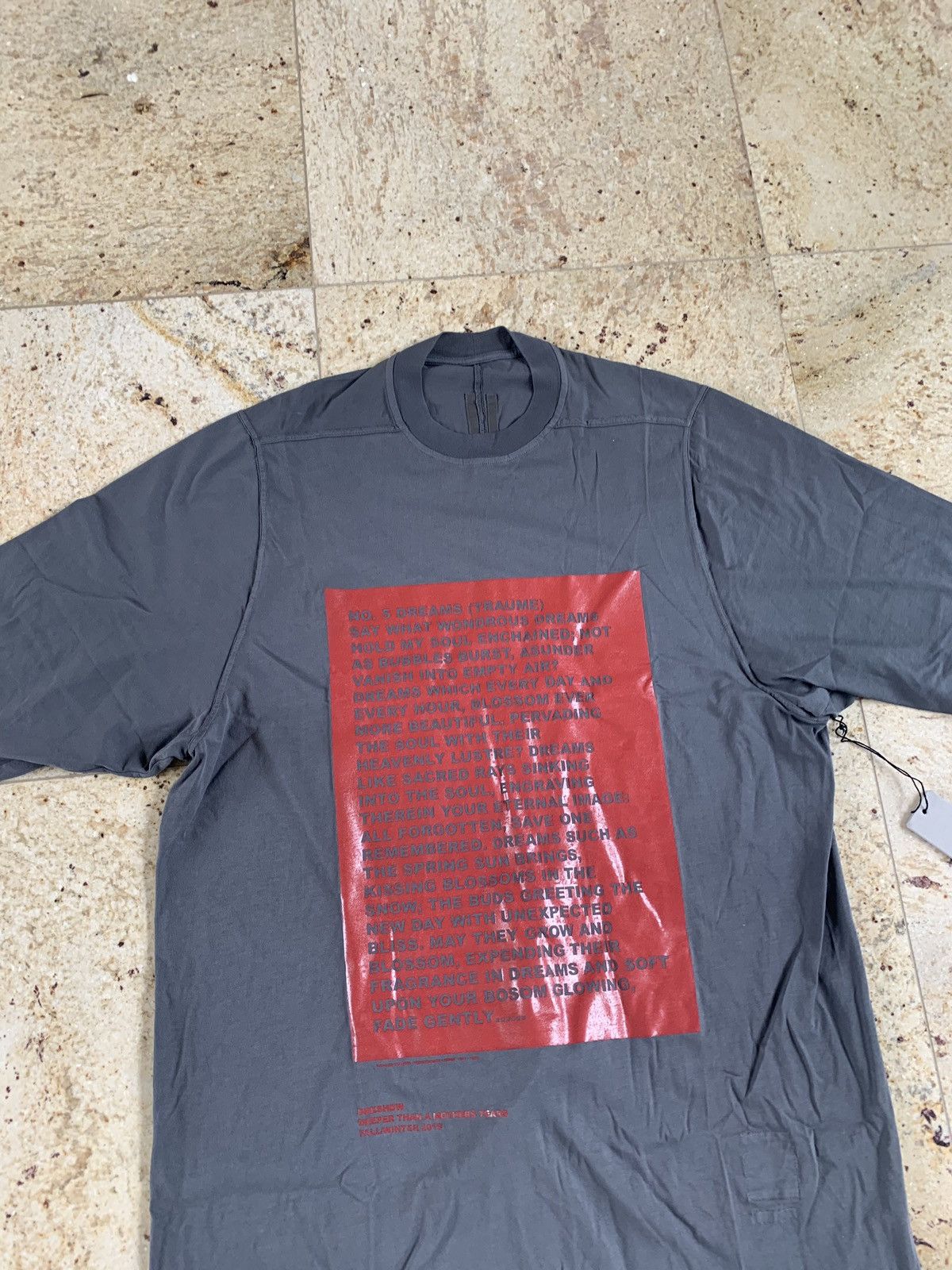 Rick Owens Drkshdw FW19 Flint Jumbo Tee Size US S / EU 44-46 / 1 - 3 Thumbnail