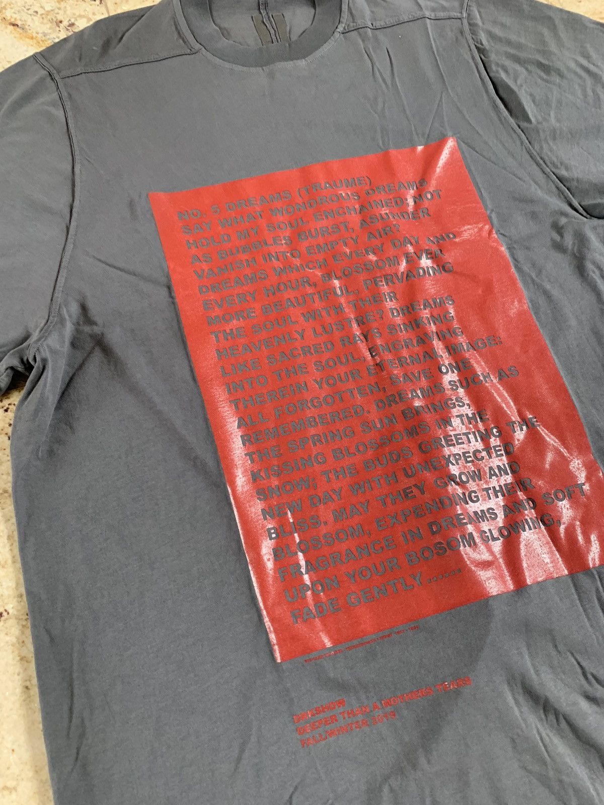 Rick Owens Drkshdw FW19 Flint Jumbo Tee Size US S / EU 44-46 / 1 - 5 Thumbnail