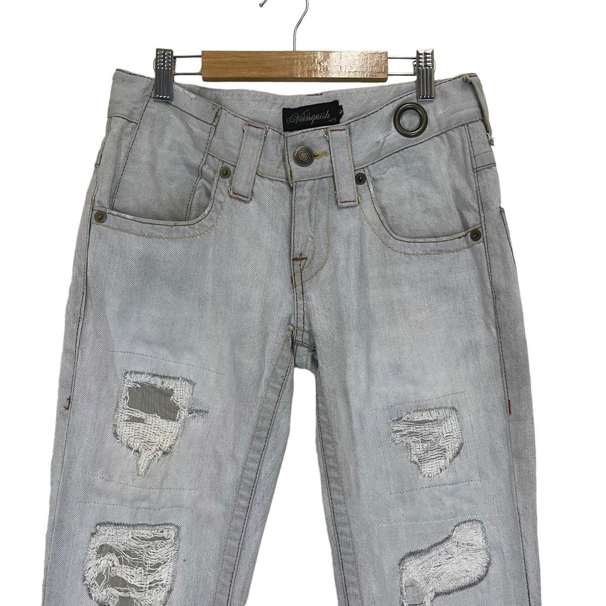Japanese Brand × Vanquish Vanquish Bootcut Distressed Denim Pants 28x29 Size US 28 / EU 44 - 3 Thumbnail
