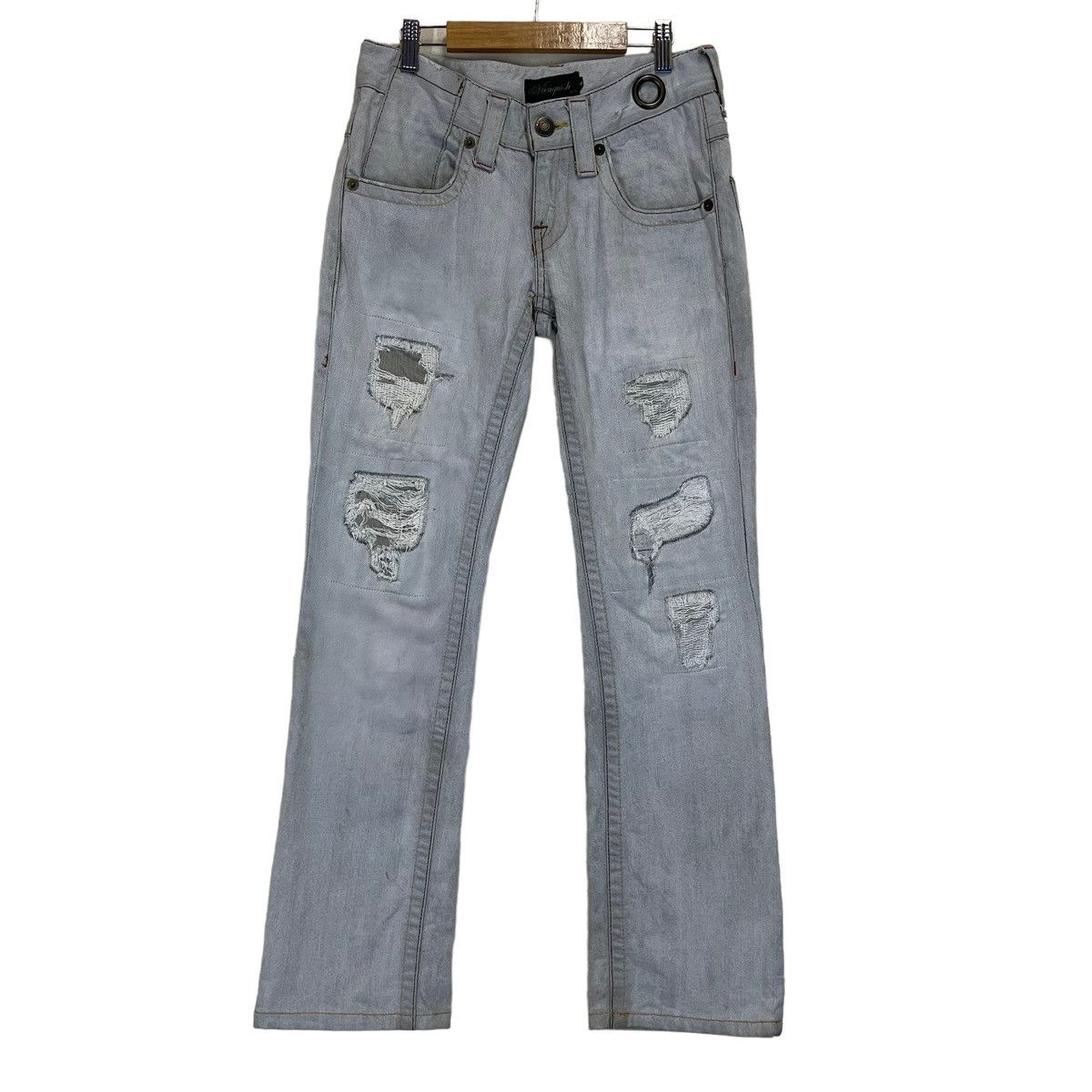 Japanese Brand × Vanquish Vanquish Bootcut Distressed Denim Pants 28x29 Size US 28 / EU 44 - 2 Thumbnail