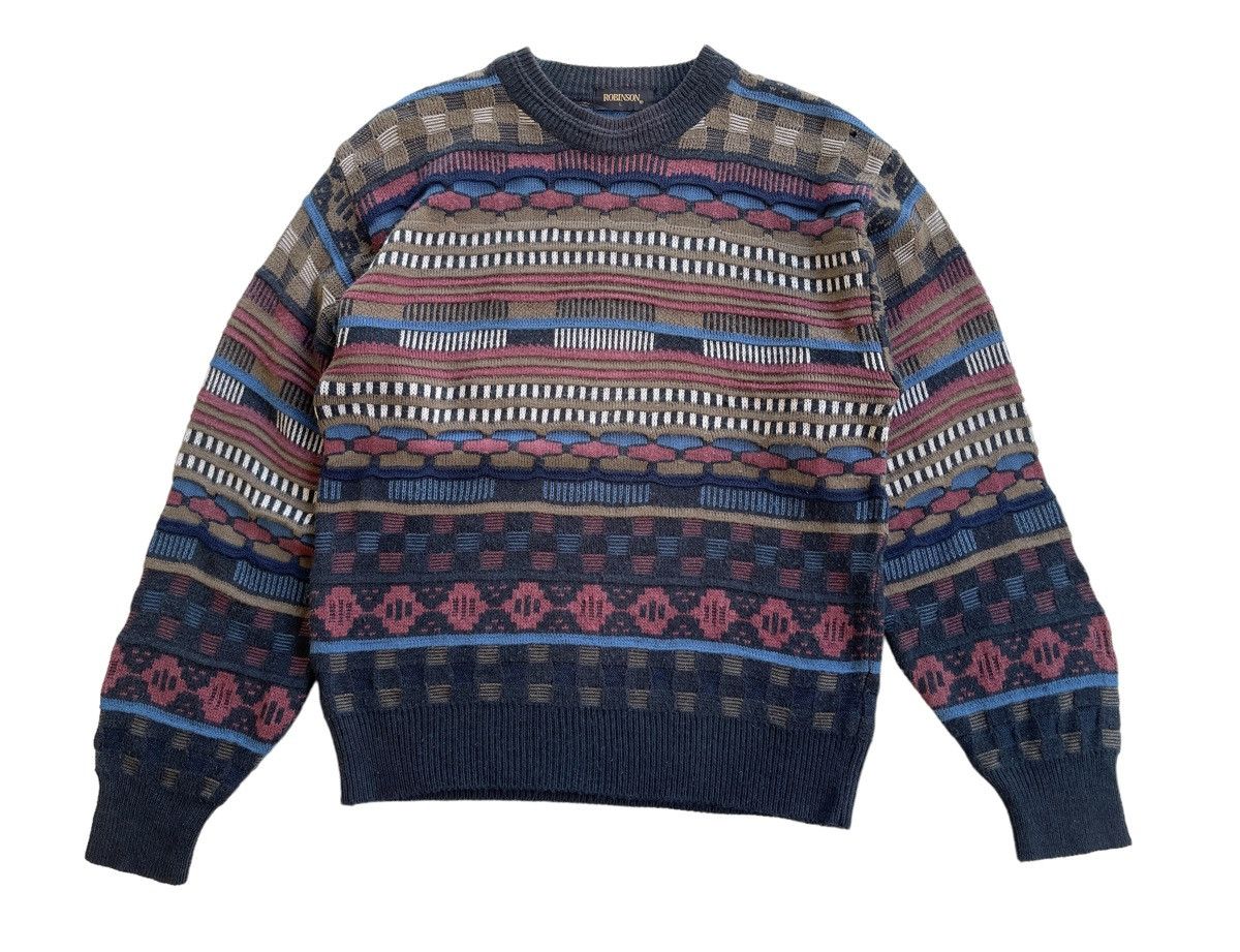Aran Isles Knitwear Vintage 90s Robinson Cable Knitted Sweater Size US L / EU 52-54 / 3 - 2 Thumbnail