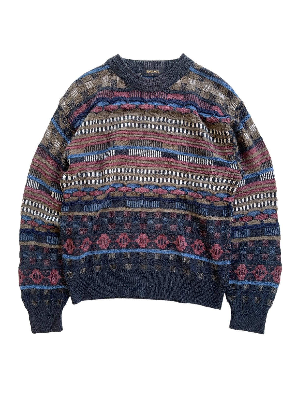 Aran Isles Knitwear Vintage 90s Robinson Cable Knitted Sweater Size US L / EU 52-54 / 3 - 4 Thumbnail