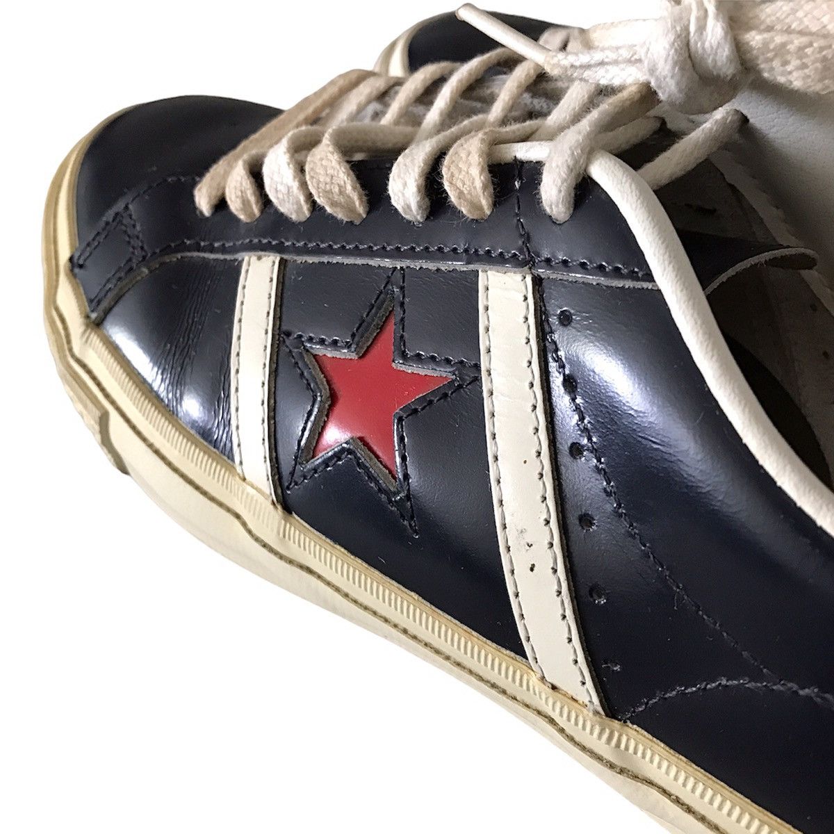 Converse × Vintage Authentic Vintage 80s Converse Stars & Bars Leather Shoe USA Size US 6 / EU 39 - 6 Thumbnail