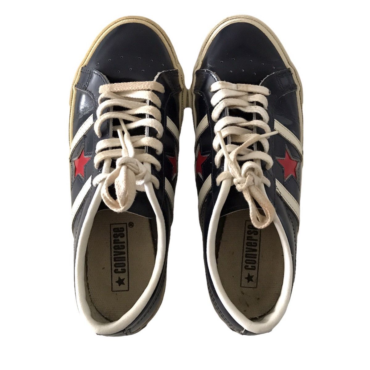 Converse × Vintage Authentic Vintage 80s Converse Stars & Bars Leather Shoe USA Size US 6 / EU 39 - 3 Thumbnail