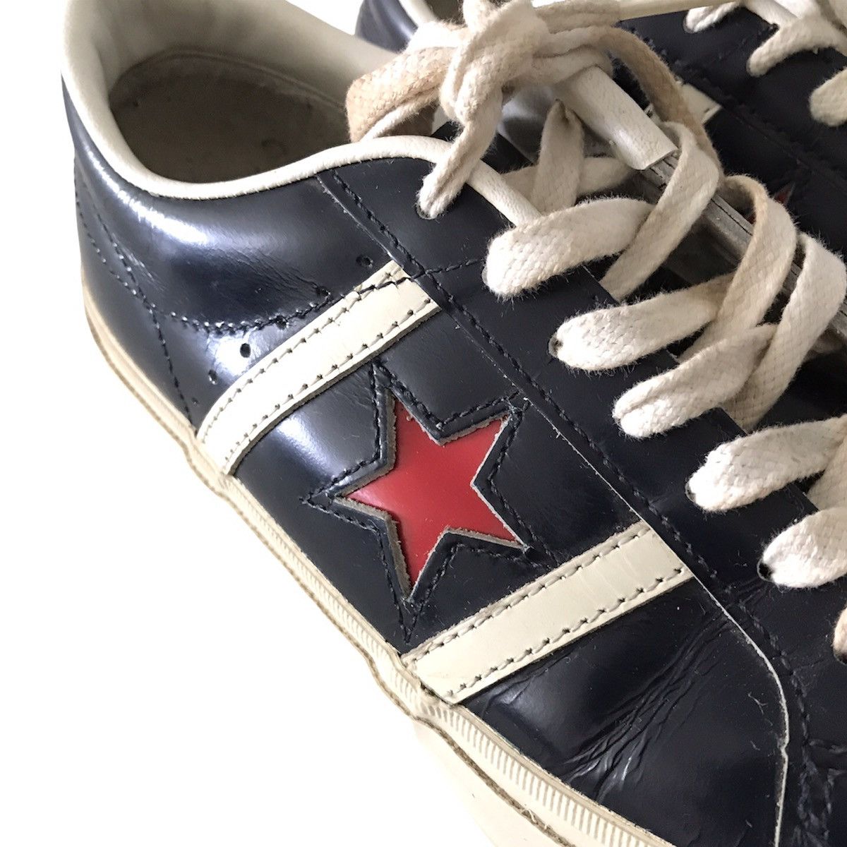 Converse × Vintage Authentic Vintage 80s Converse Stars & Bars Leather Shoe USA Size US 6 / EU 39 - 5 Thumbnail