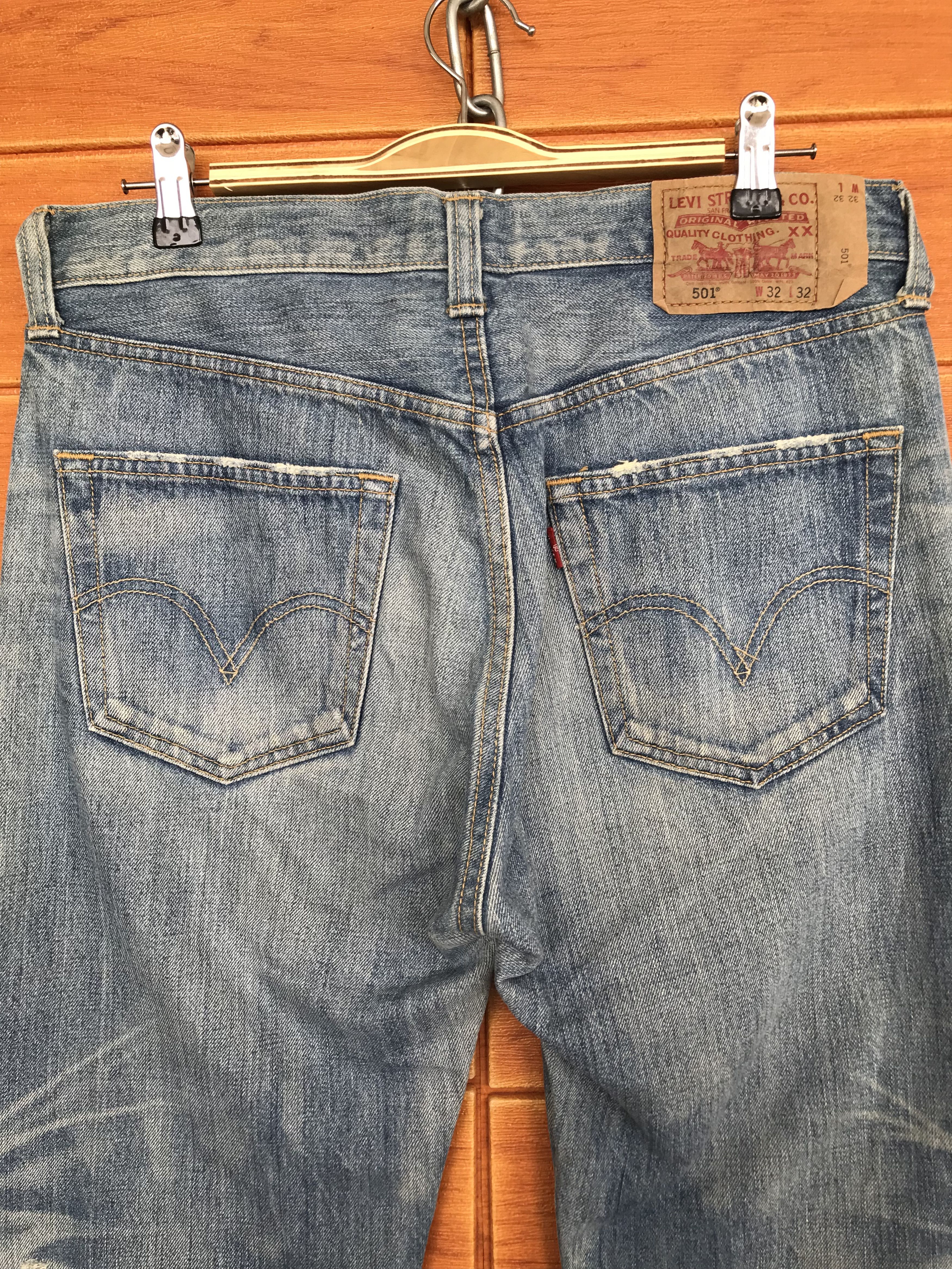 Levi's Vintage Clothing Vintage Levis 501 Clawmark Distressed Denim Jeans Size US 32 / EU 48 - 12 Thumbnail