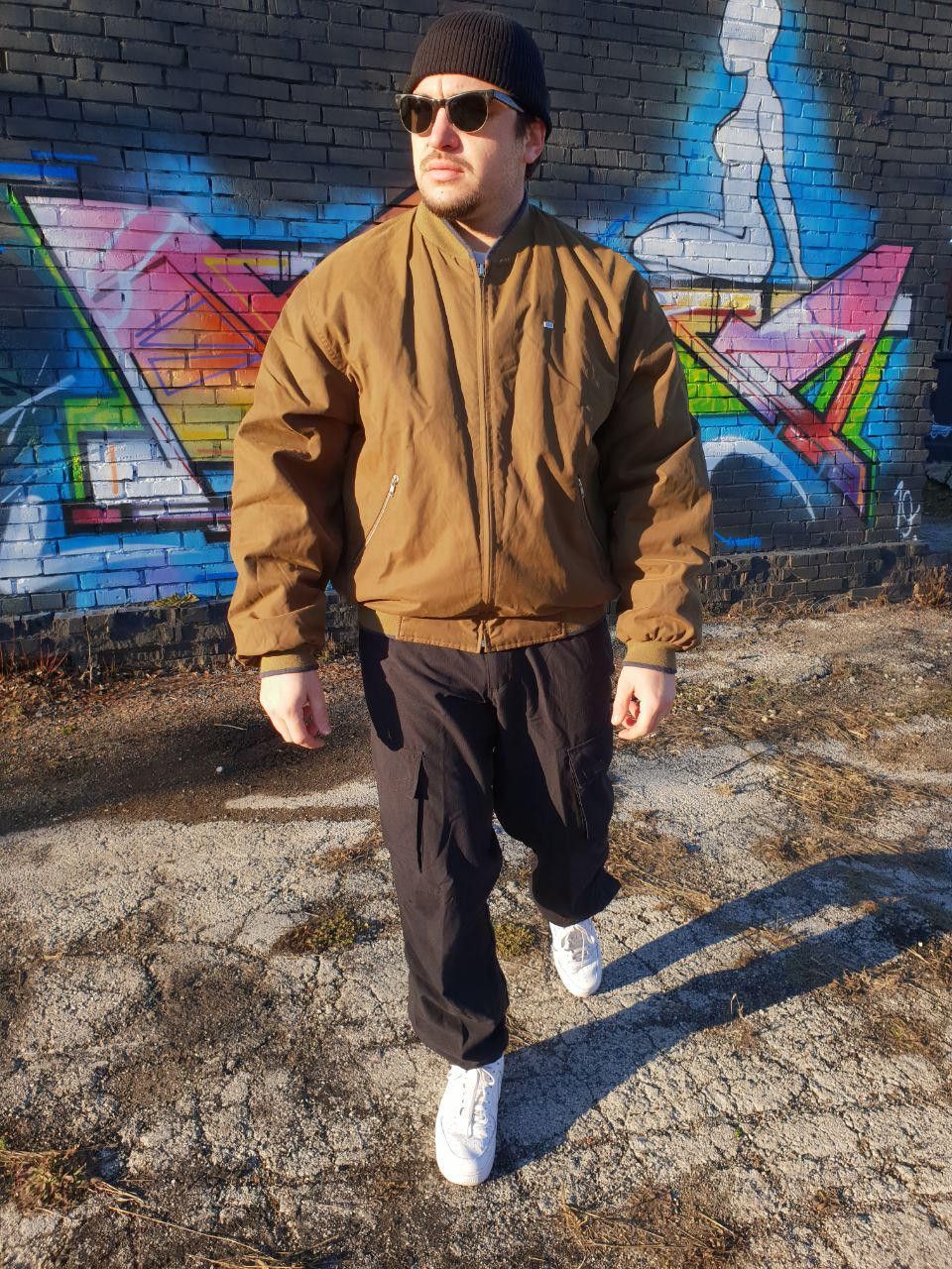 Lacoste × Vintage 90s Faded 2 Sided Vintage Lacoste Bomber Jacket Size US XL / EU 56 / 4 - 5 Thumbnail