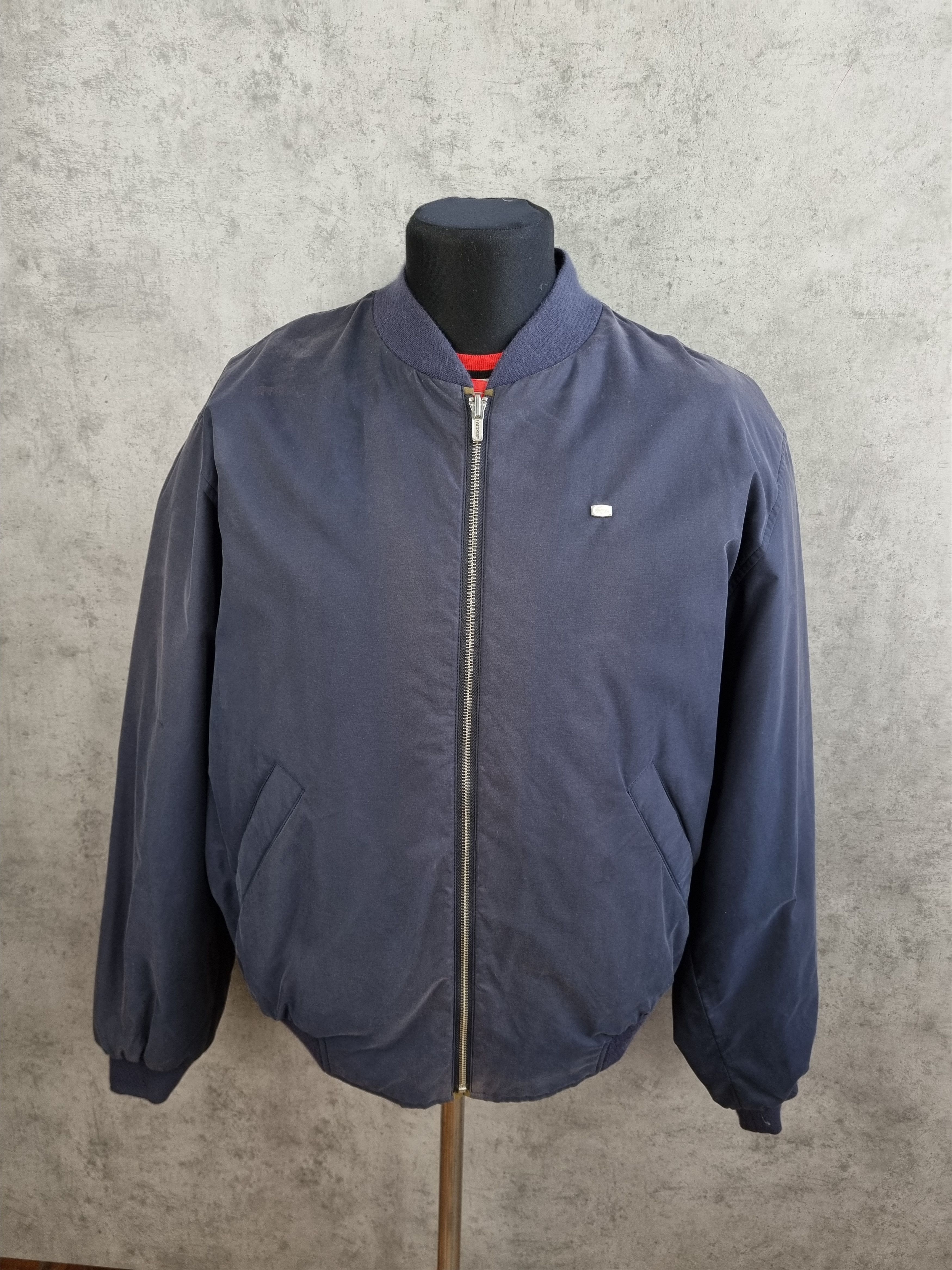 Lacoste × Vintage 90s Faded 2 Sided Vintage Lacoste Bomber Jacket Size US XL / EU 56 / 4 - 2 Thumbnail