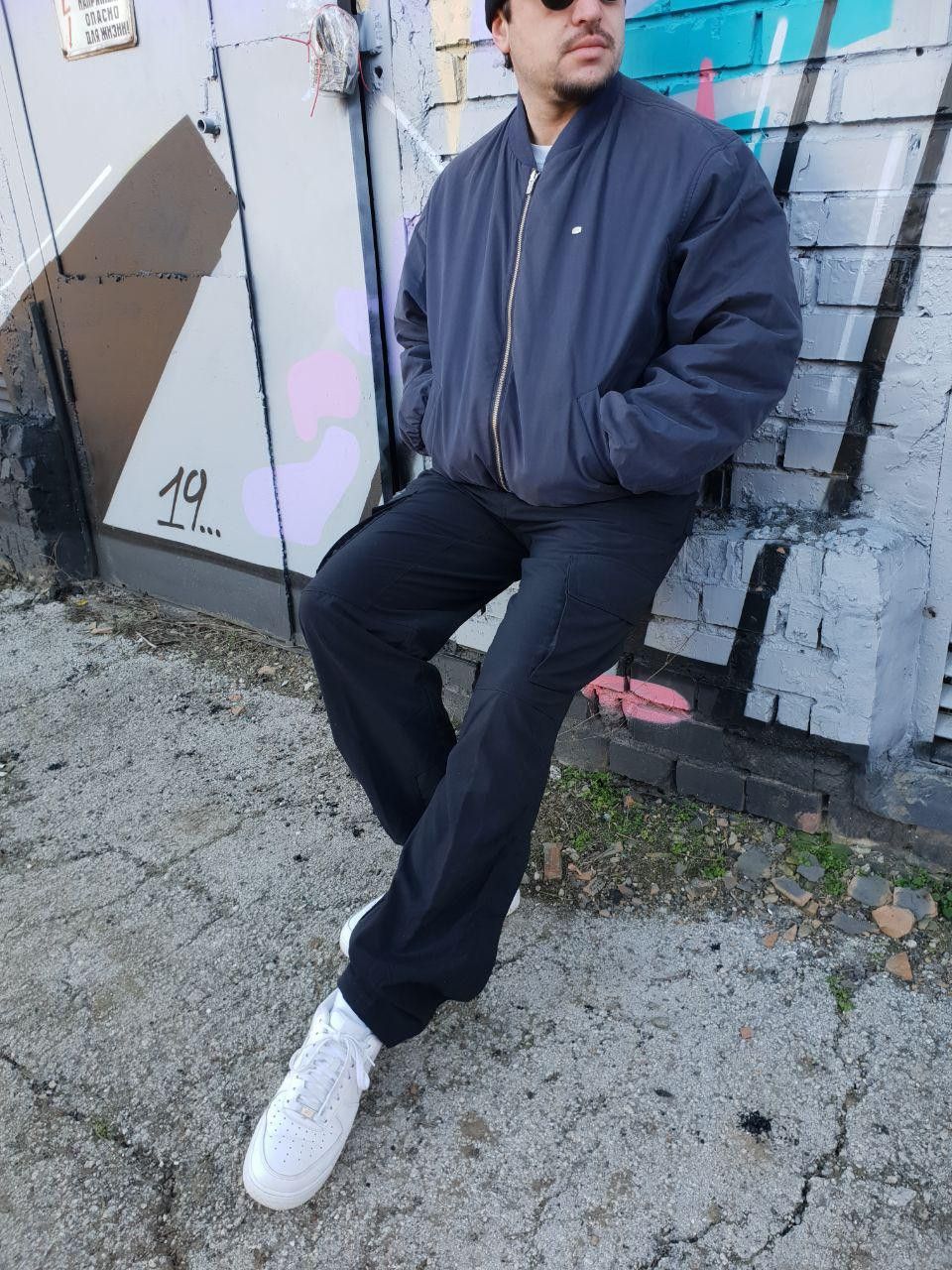 90s Faded 2 Sided Vintage Lacoste Bomber Jacket