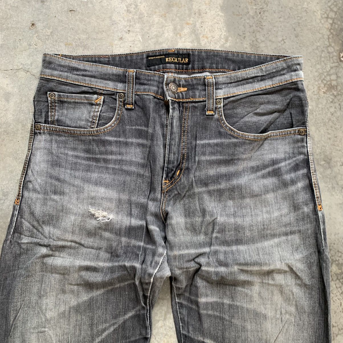 Japanese Brand JapaneseBrand Edwin Distressed Denim baggy jeans Size US 36 / EU 52 - 3 Thumbnail