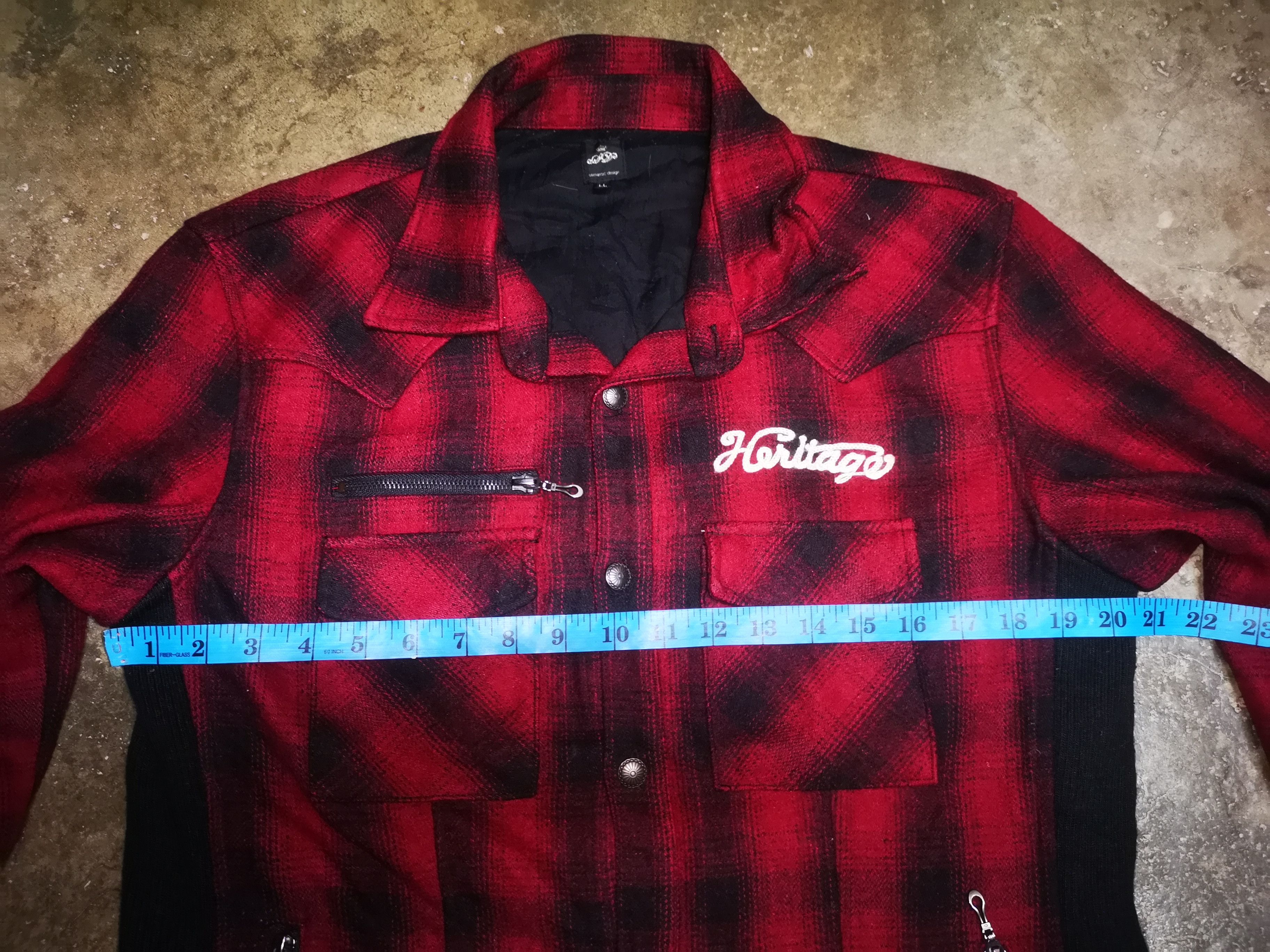 Japanese Brand Sementic Design wool Button flannel Jacket Size US L / EU 52-54 / 3 - 12 Thumbnail