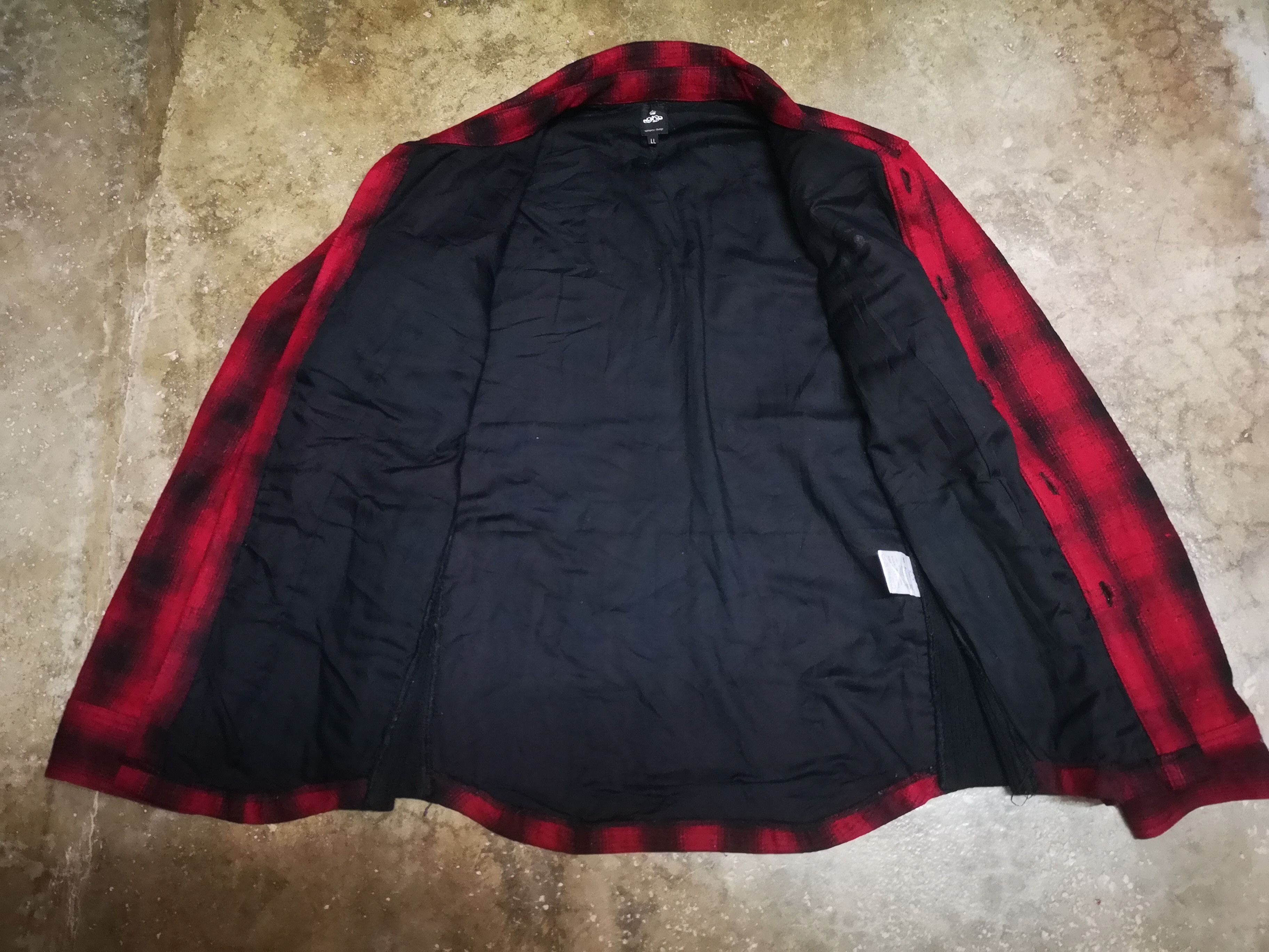 Japanese Brand Sementic Design wool Button flannel Jacket Size US L / EU 52-54 / 3 - 6 Thumbnail